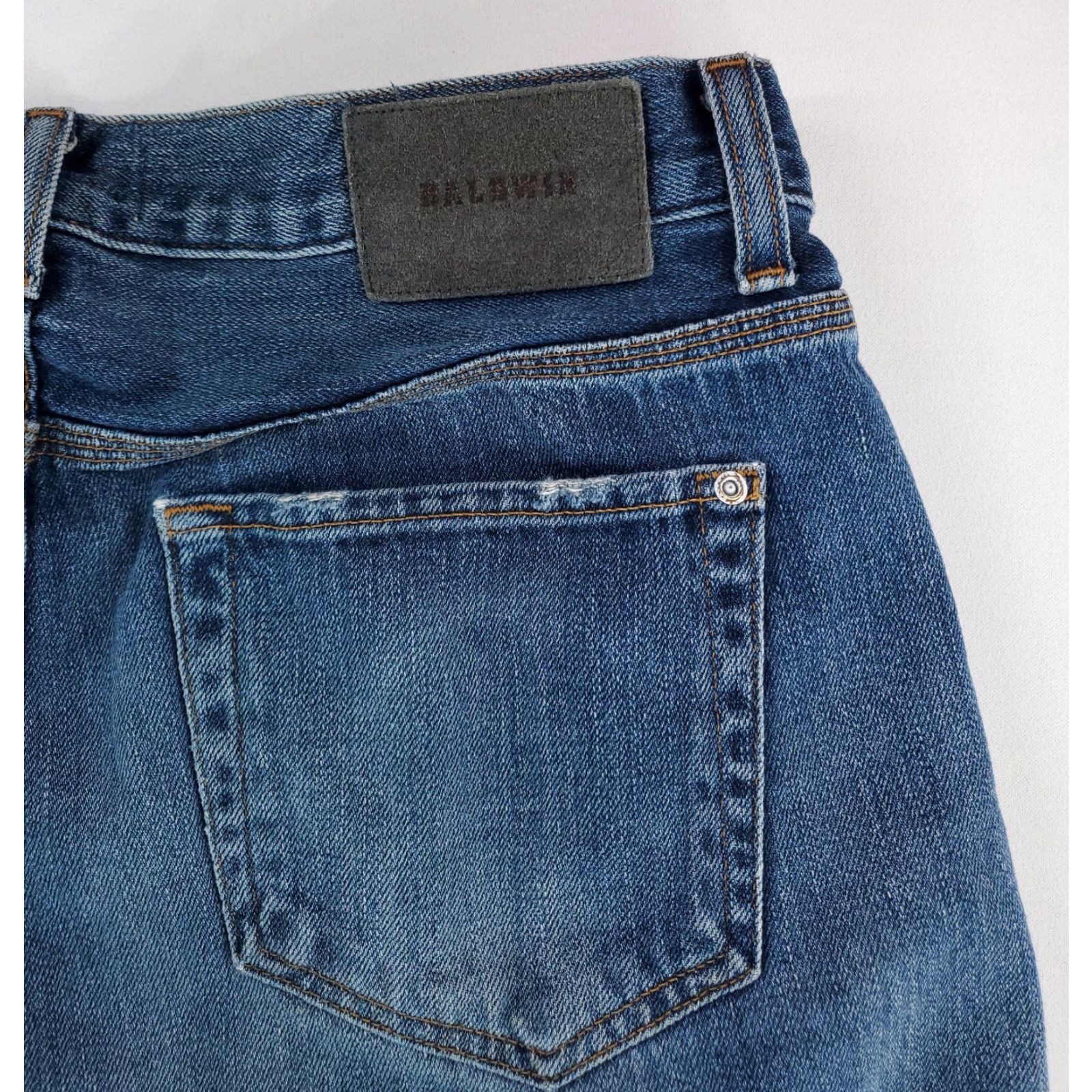 Vintage Baldwin The Henley Slim Selvedge Blue Jeans Made USA Mens 34 (34 x 30 Actual) Size US 34 / EU 50 - 7 Thumbnail