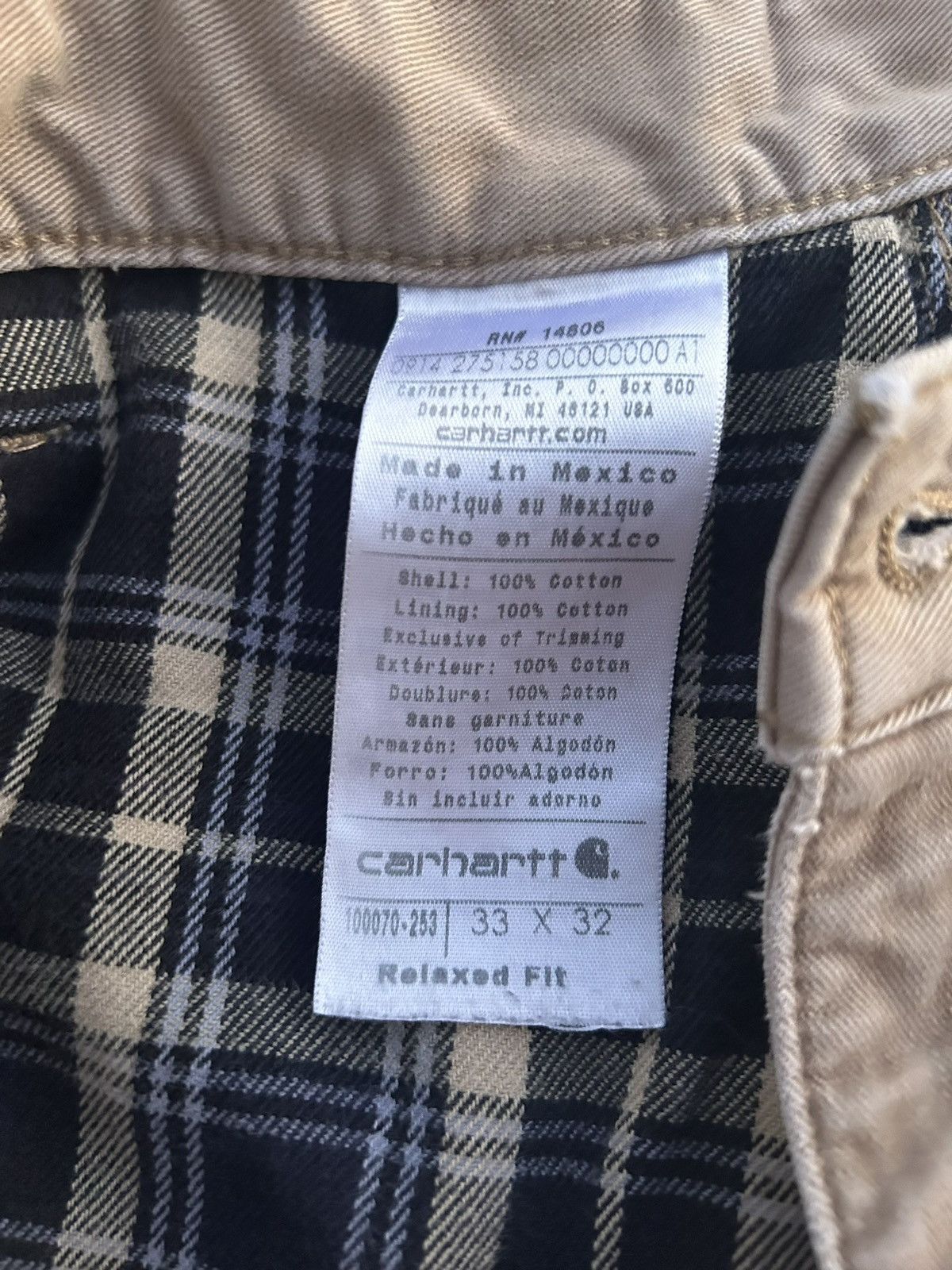 Carhartt × Carhartt Wip × Vintage WORN CARHARTT KHAKIS Size US 34 / EU 50 - 4 Thumbnail