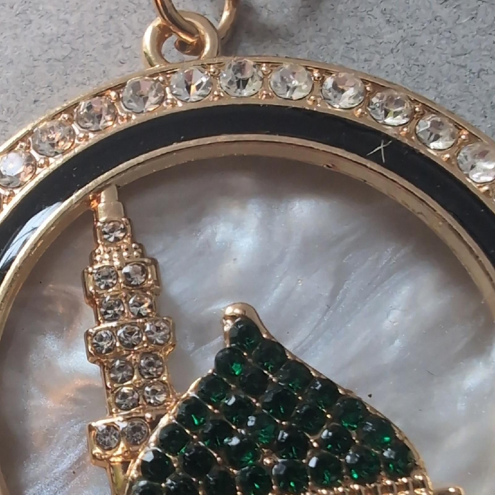 Other Gold and Green Keychain with Rhinestones House Size ONE SIZE - 8 Thumbnail