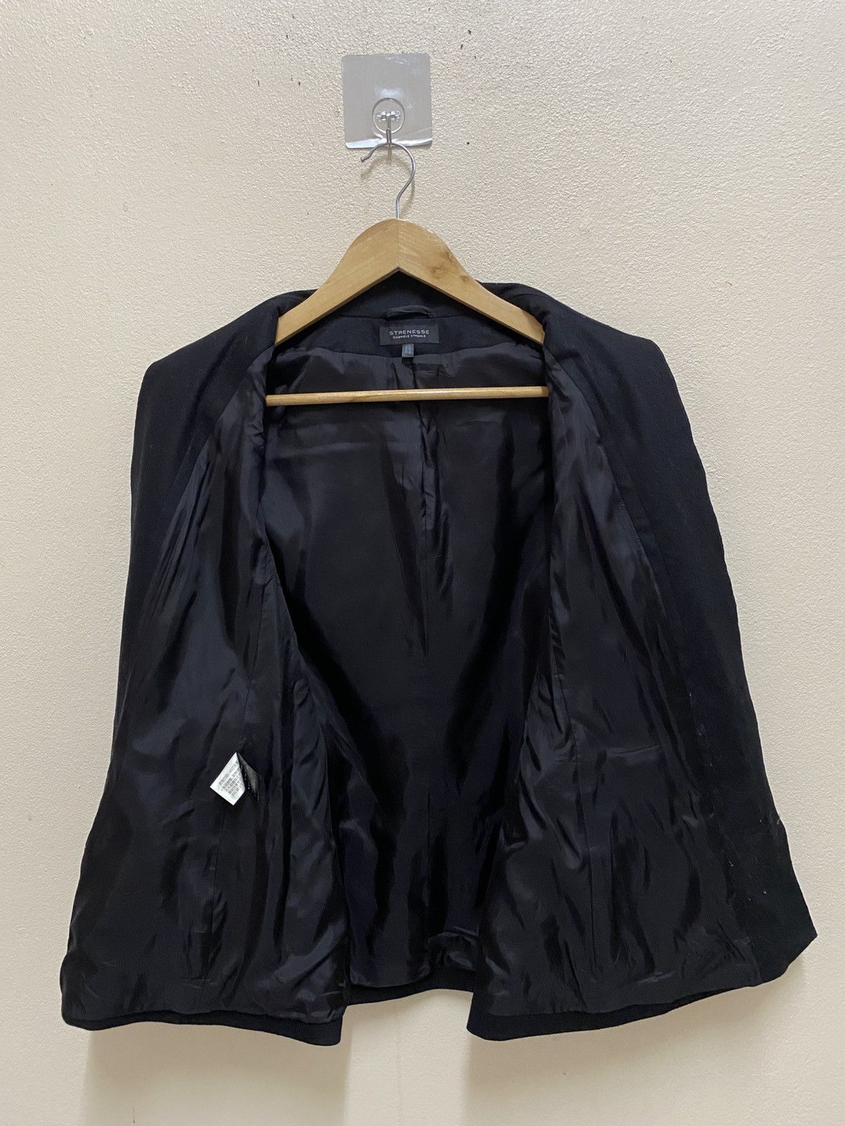 STRENESSE Strenesse Gabriele Strehle Tailored Black Wool Blazer Jacket Size M / US 6-8 / IT 42-44 - 3 Thumbnail