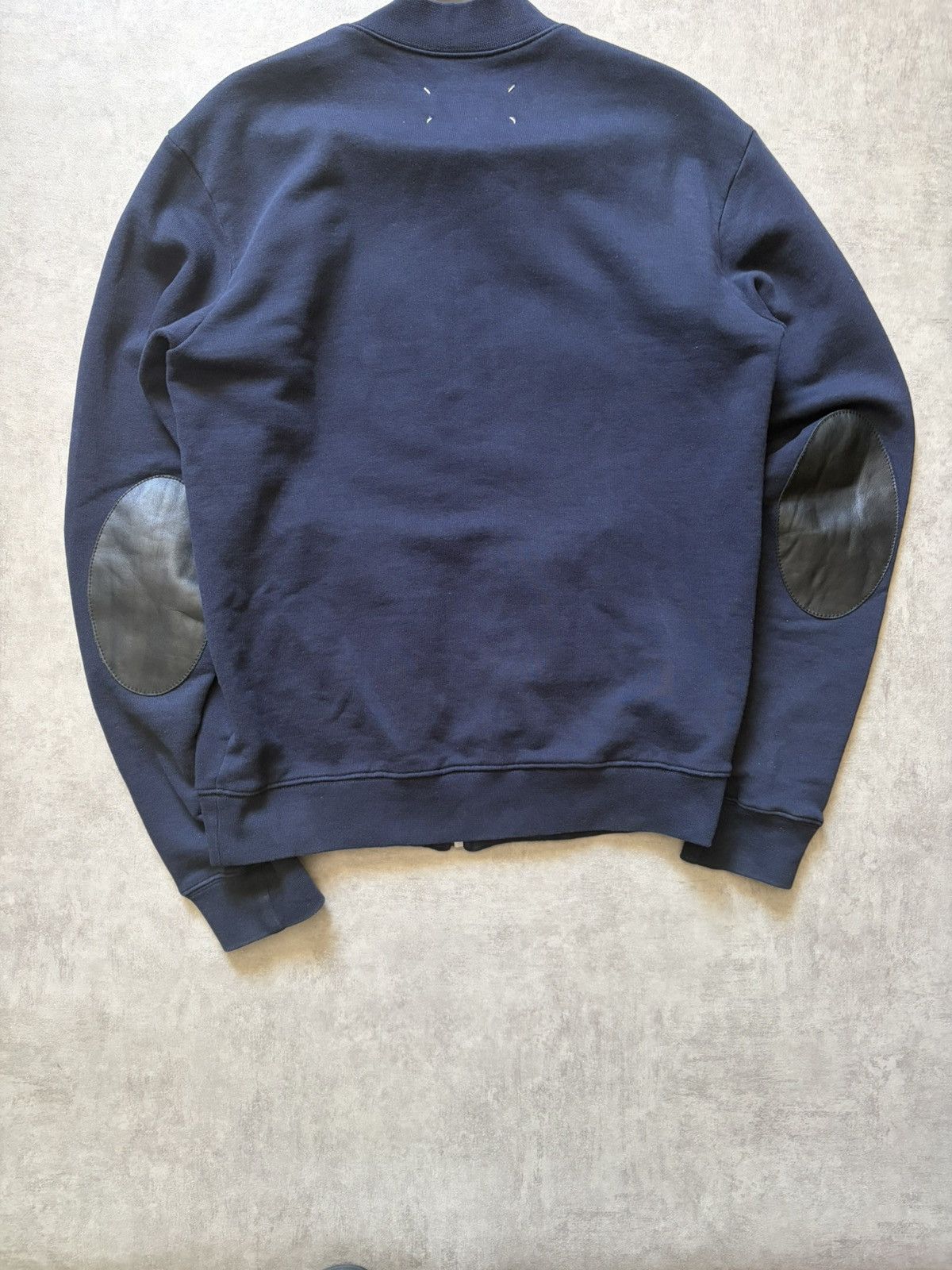 Maison Margiela Maison Margiela Leather Elbow Patch Sweater in Black Size US M / EU 48-50 / 2 - 6 Thumbnail