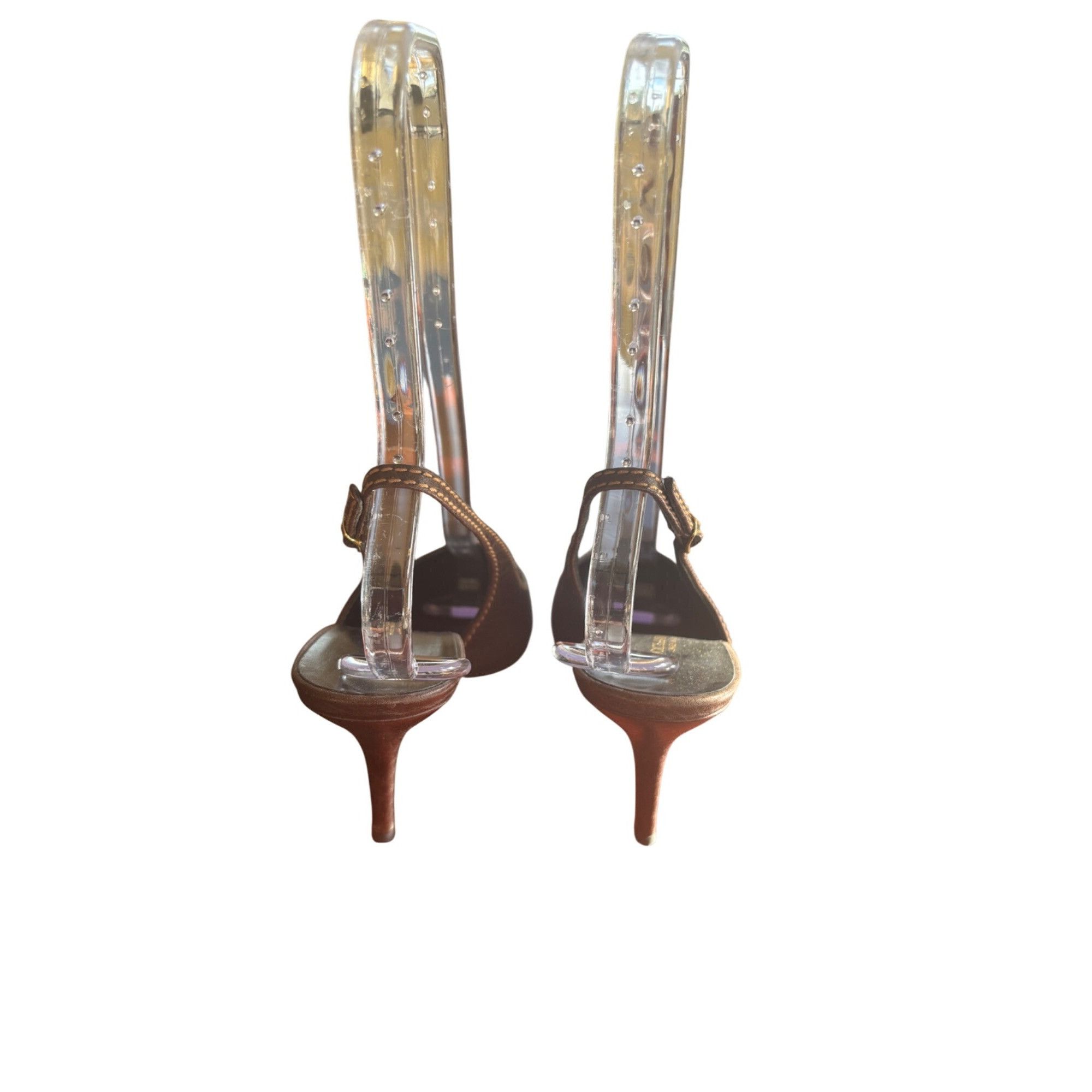 Dolce & Gabbana Dolce & Gabbana Brown Slingback Pointed Toe Leather Heels 3 Size US 7 / IT 37 - 2 Thumbnail