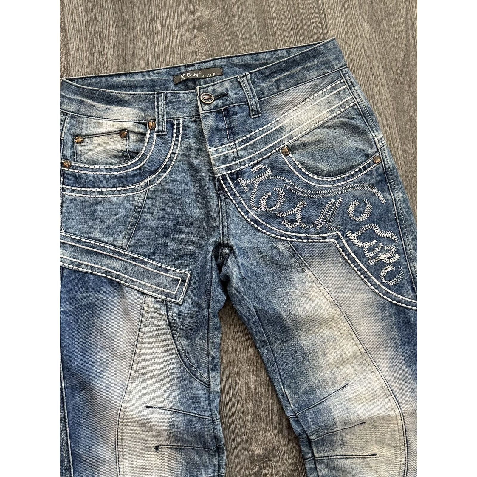 Japanese Brand Y2K Avant Garde Cosmo Lupo Vintage Jeans Size US 31 - 4 Thumbnail