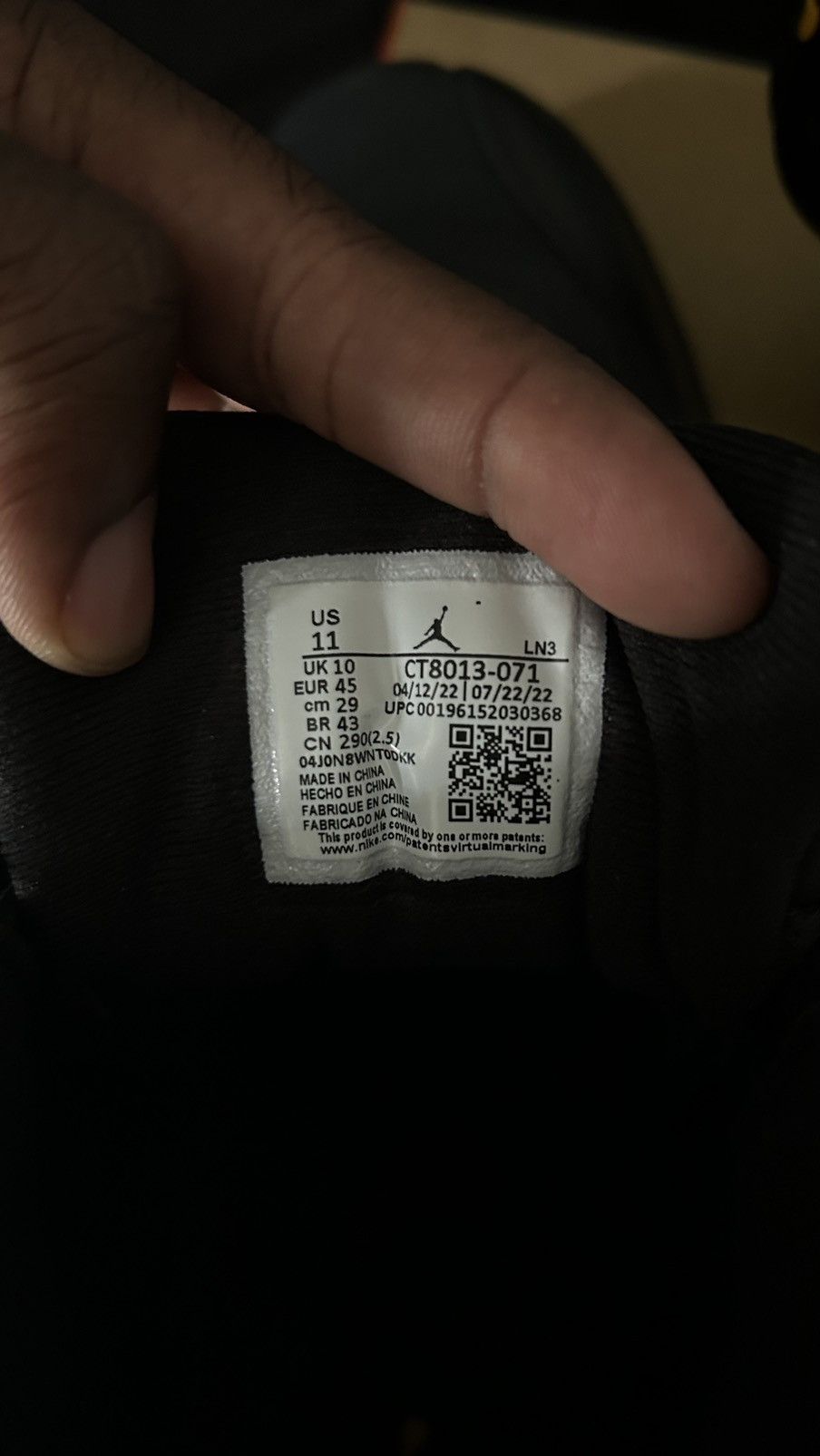 Jordan Brand Air Jordan 12 Retro 'Black Taxis' Size US 11 / EU 44 - 7 Thumbnail