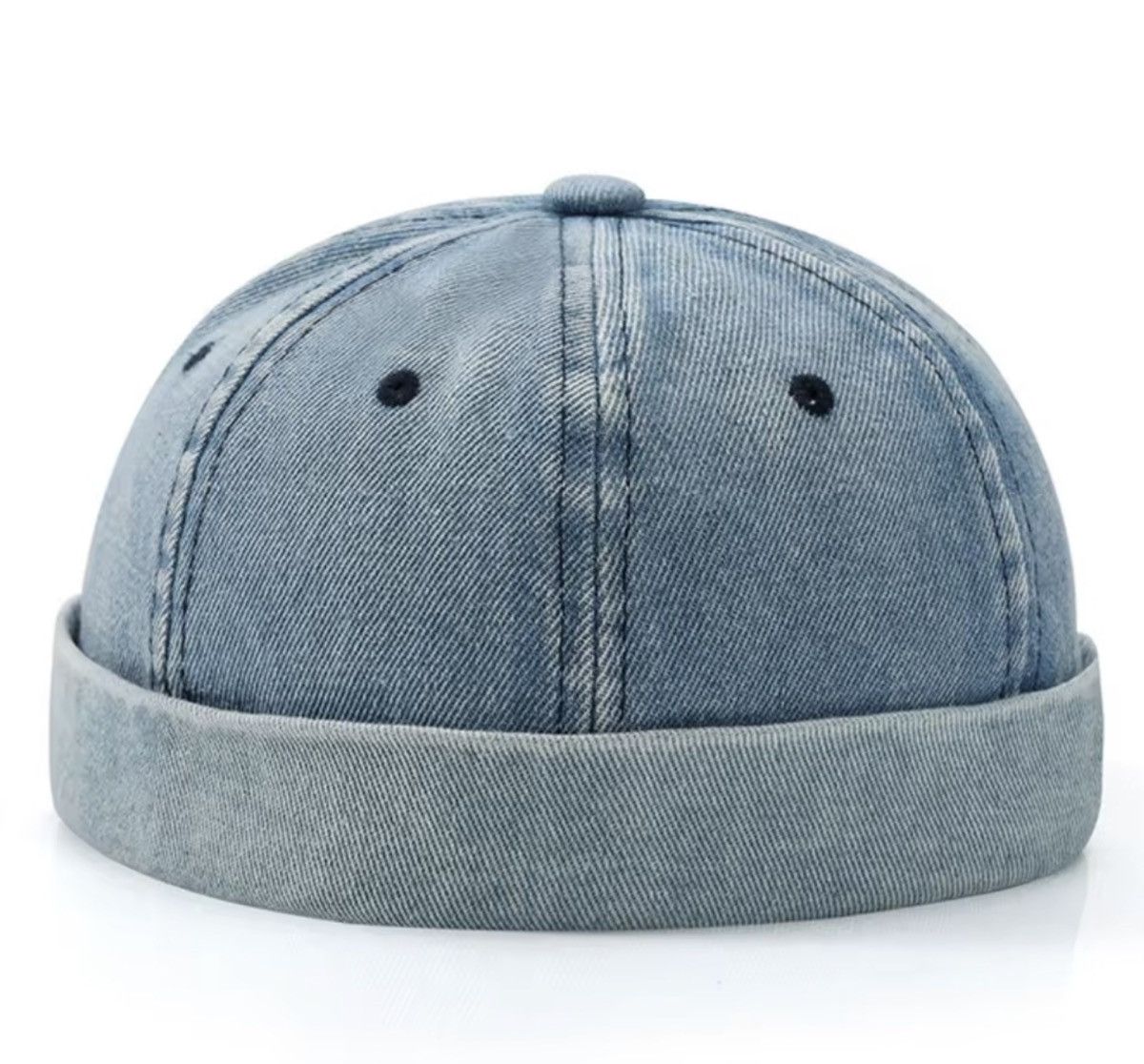 Japanese Brand Vintage Style Denim Brimless Melon Hat Size ONE SIZE - 3 Thumbnail