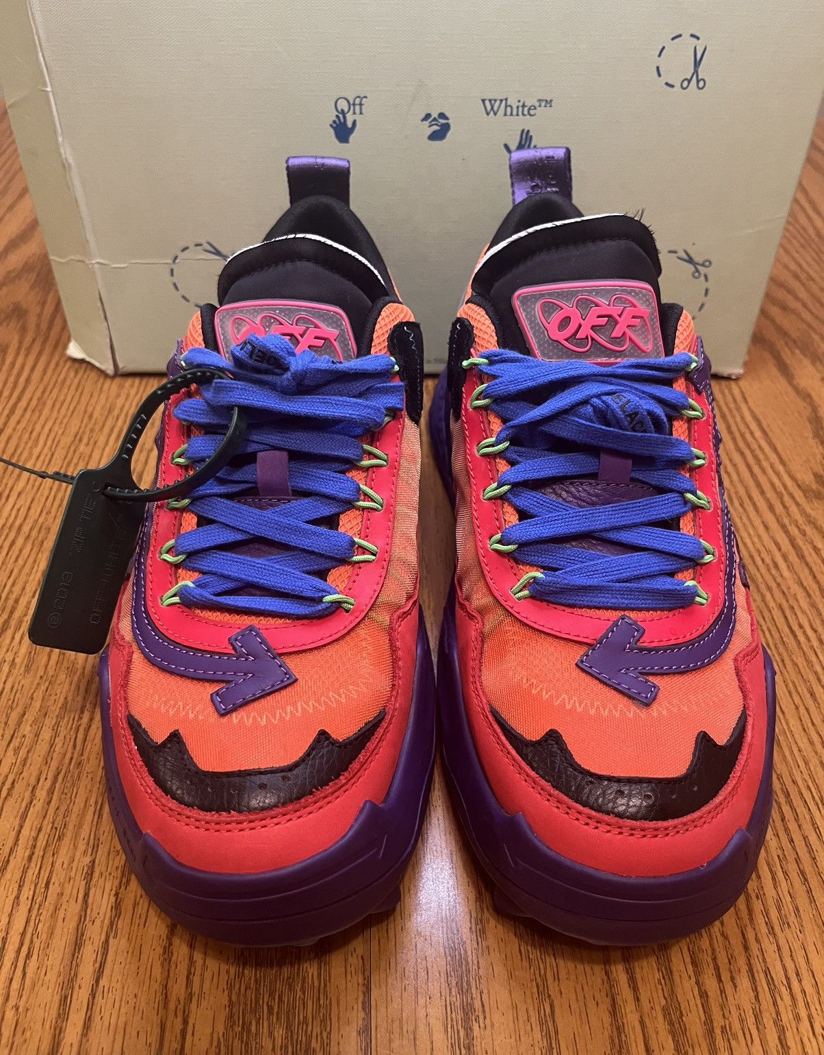 Off-White Off-White ODSY-1000 Sneaker (Red/Purple) Size US 8 / EU 41 - 2 Thumbnail
