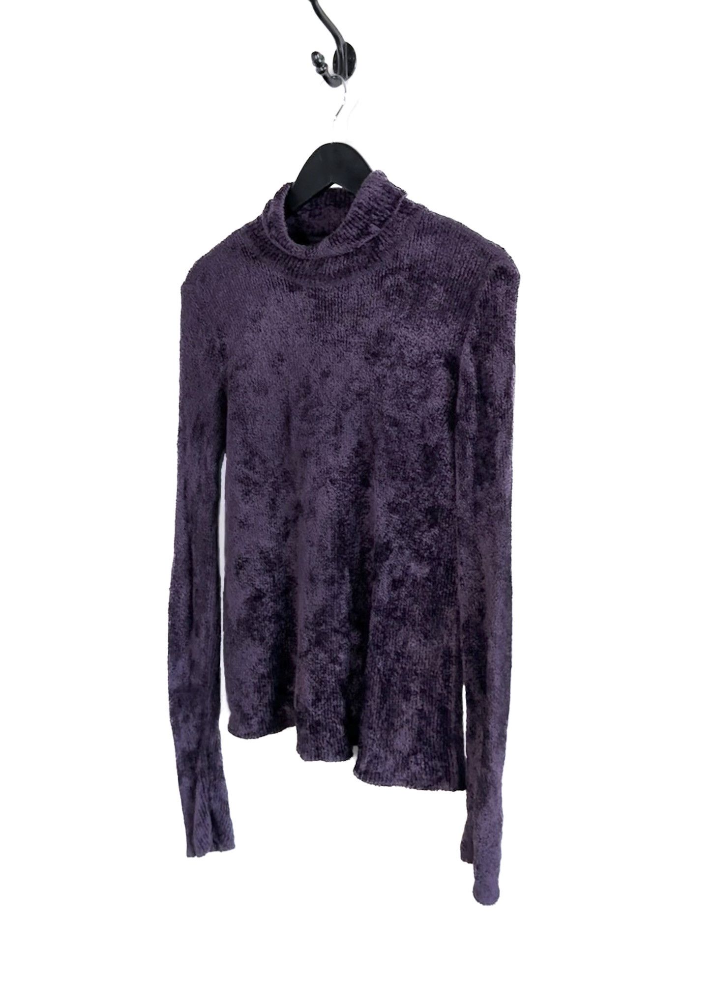 Gucci Gucci Vintage Purple Eggplant Chenille Turtleneck Sweater Size L / US 10 / IT 46 - 2 Thumbnail