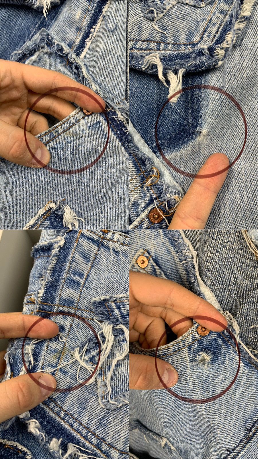 Levi's Women's Custom Patchwork Jeans with Levi's 501 Denim Panels Size 30" / US 8 / IT 44 - 20 Thumbnail