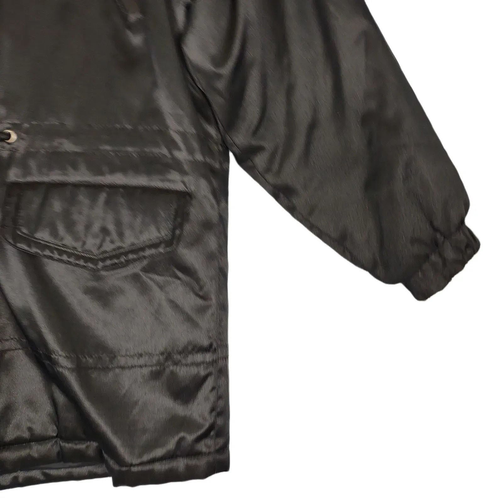 Vintage Y2K GALLERY Satin Faux Fur Hood Full Zip Quilted Jacket Size XS / US 0-2 / IT 36-38 - 5 Thumbnail