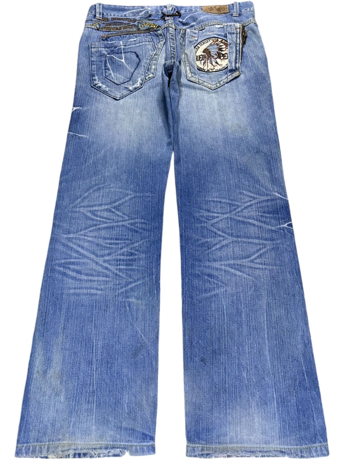 Dsquared2 Vintage Red Pepper Faded Wash Navajo Style Loose Jeans Size US 34 / EU 50 - 1 Thumbnail