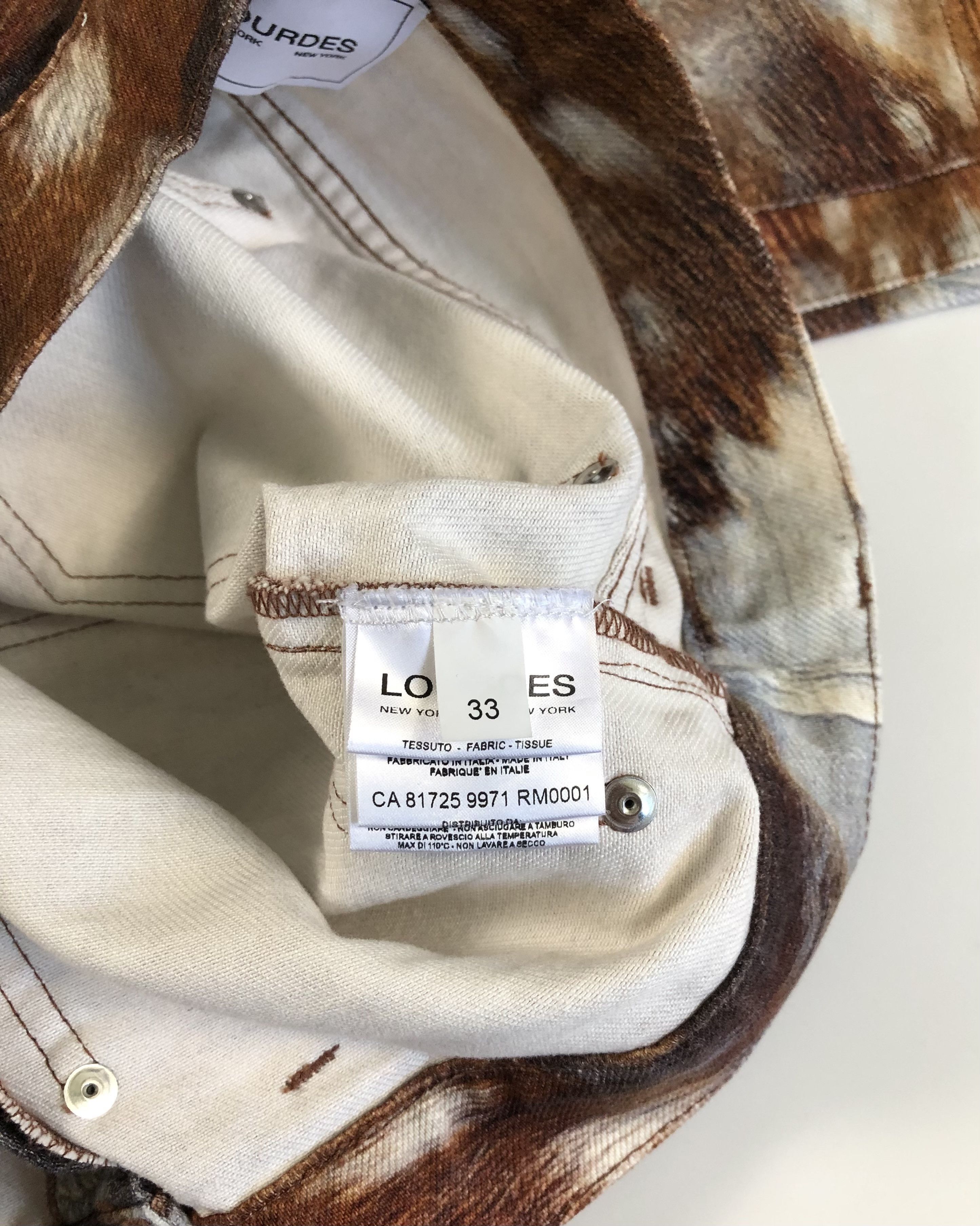 Other Lourdes New York Multi-Pocket Deer Unisex Jeans Size US 33 - 7 Thumbnail