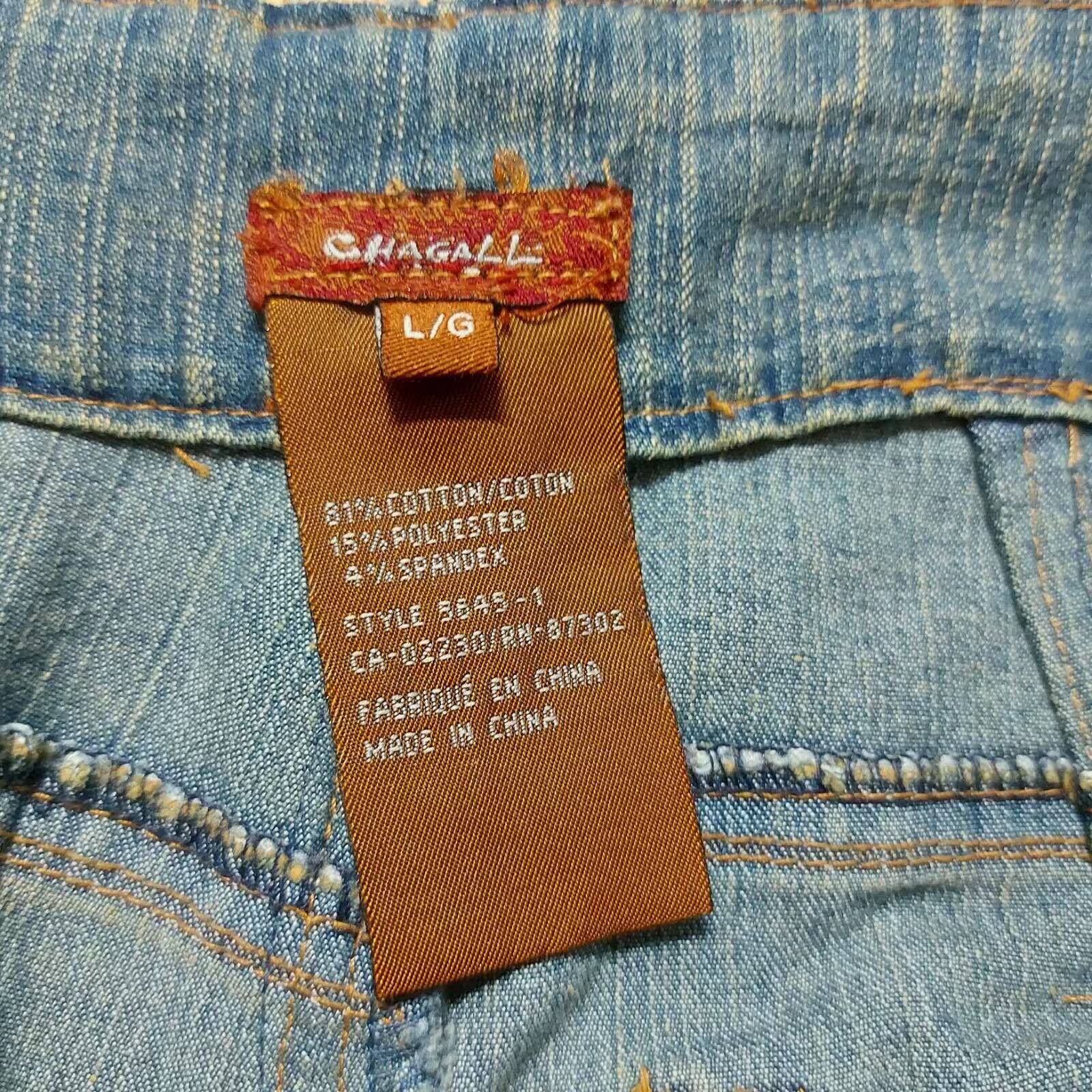Vintage Vintage Jeans Denim L Floral Patched Beaded Inseam 23.5 Size 30" / US 8 / IT 44 - 5 Thumbnail