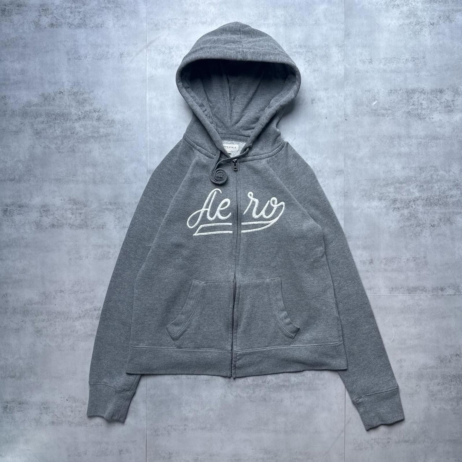 Aeropostale Y2K Aeropostale 00s Gray Zip Up Hoodie Jacket Size M / US 6-8 / IT 42-44 - 1 Thumbnail