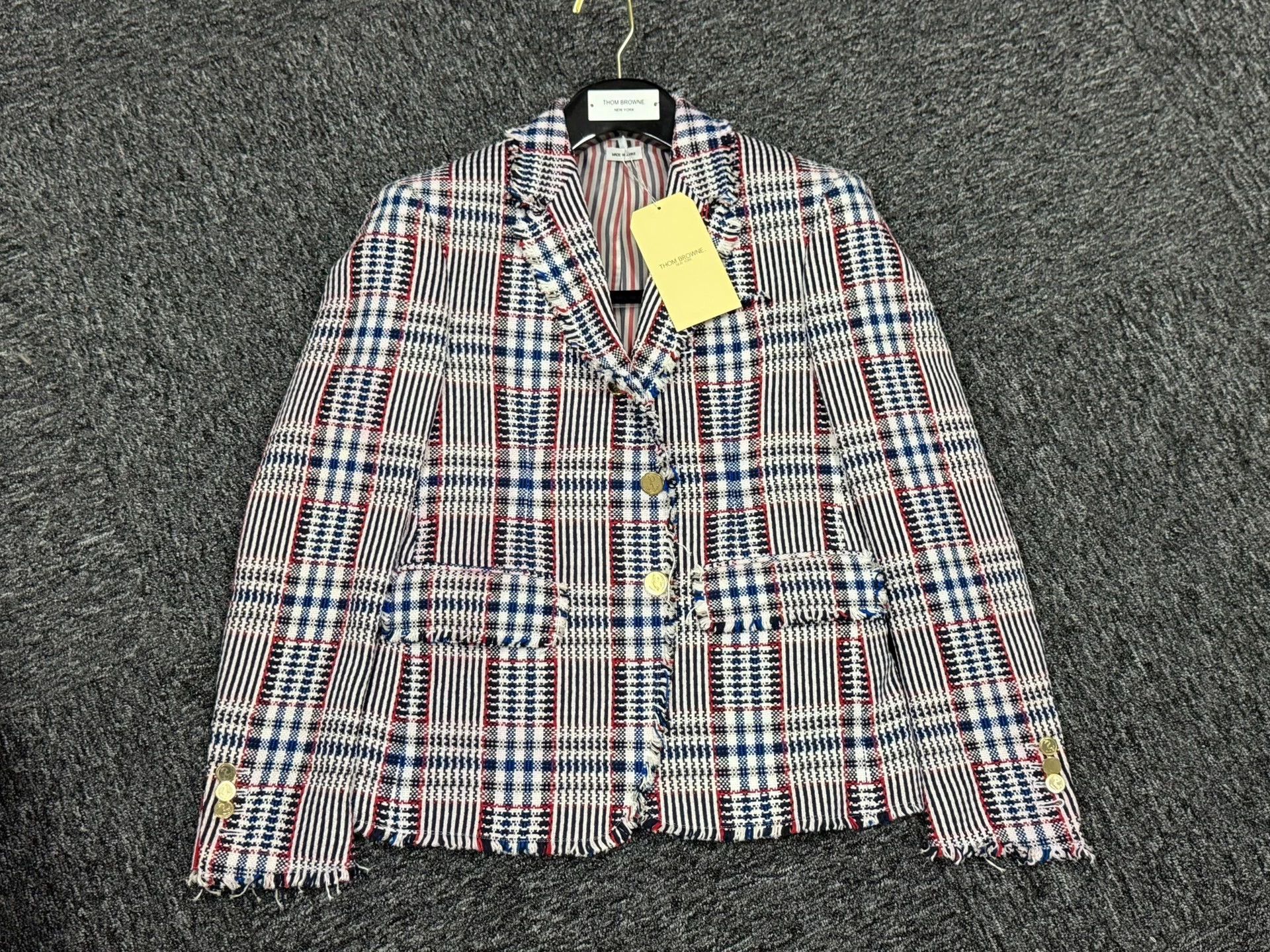 Thom Browne Thom Browne Runway Raw Hem Gold Button Slim Unisex Suit 0 Size XS / US 0-2 / IT 36-38 - 3 Thumbnail