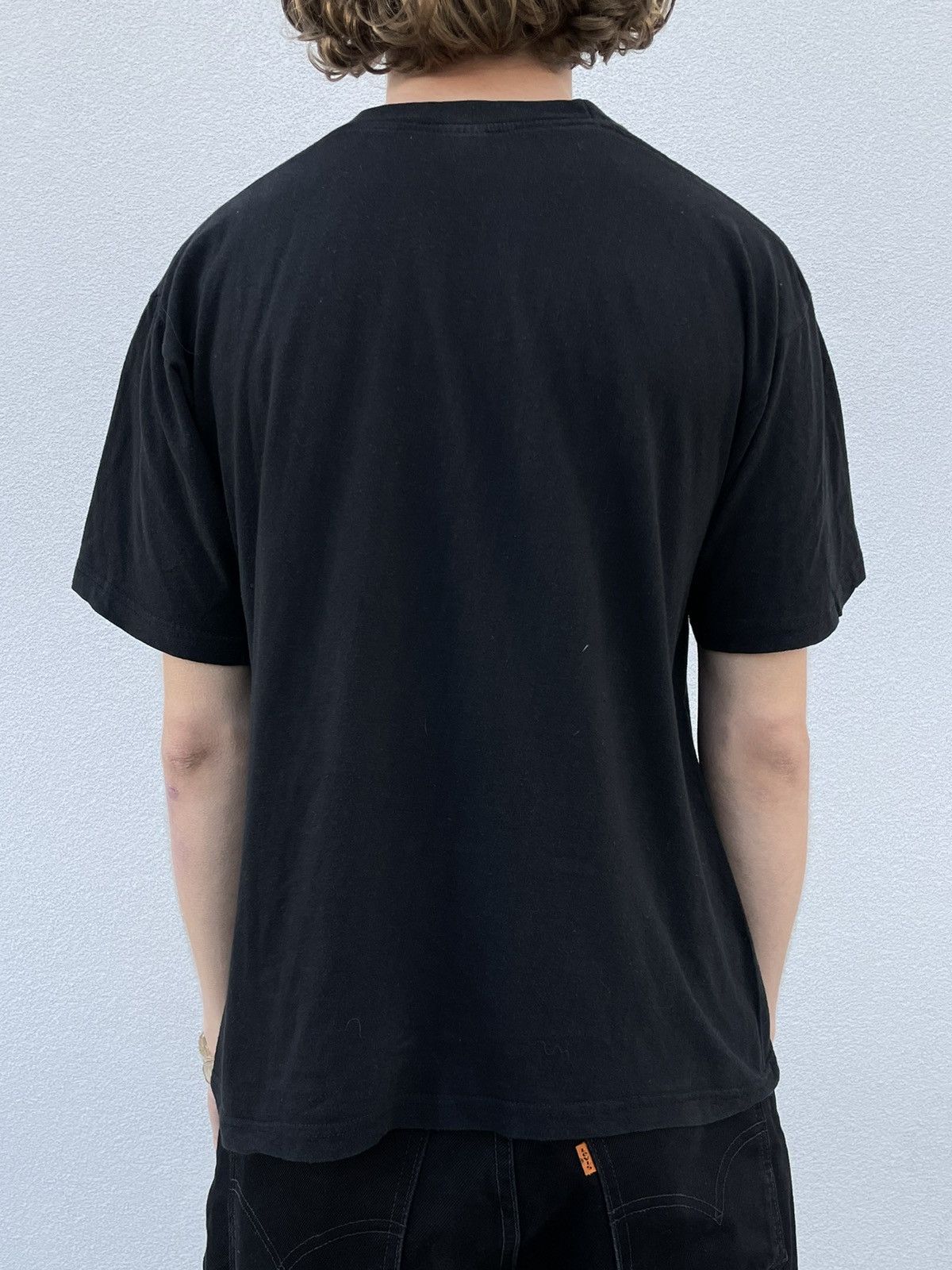 Band Tees × Vintage 00s Vintage Rammstein Flame Logo T-Shirt In Black Size US L / EU 52-54 / 3 - 5 Thumbnail