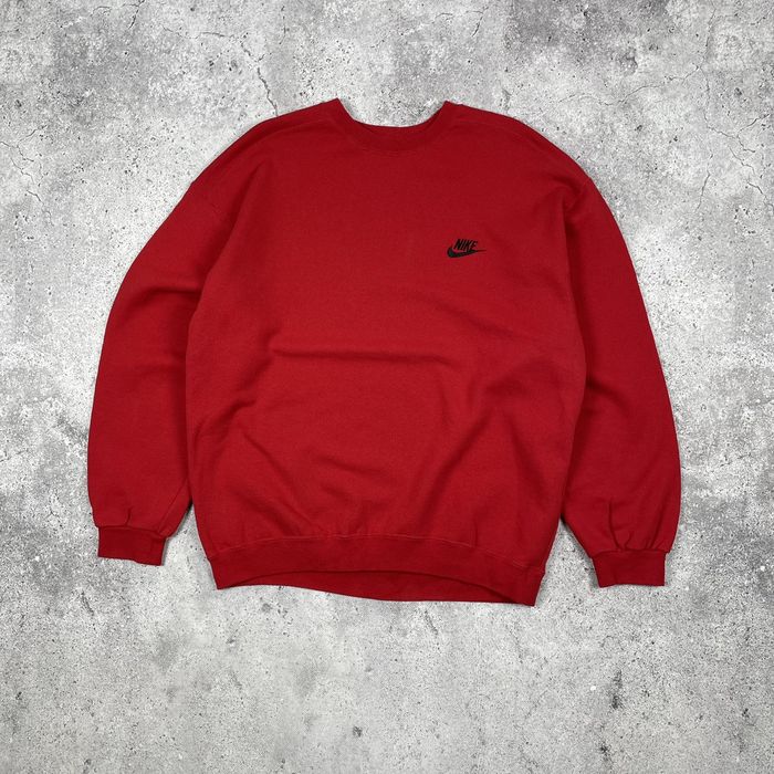 Vintage red nike online crewneck