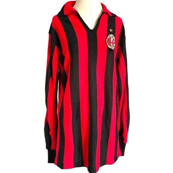 Vintage AC Milan Soccer Long Sleeve Jersey Sweater - M, Italy 🇮🇹 Size US M / EU 48-50 / 2 - 2 Thumbnail