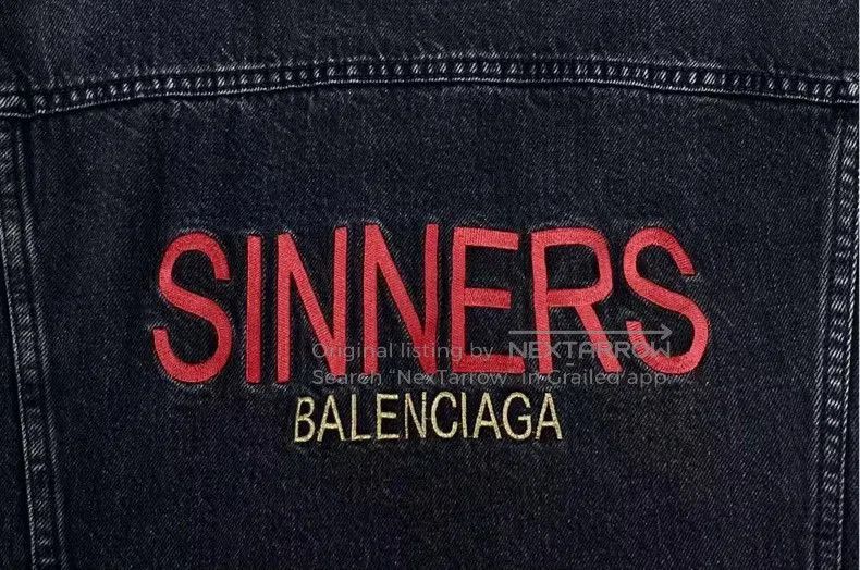 Balenciaga Balenciaga Black Distressed Denim Jacket. Size US M / EU 48-50 / 2 - 6 Thumbnail