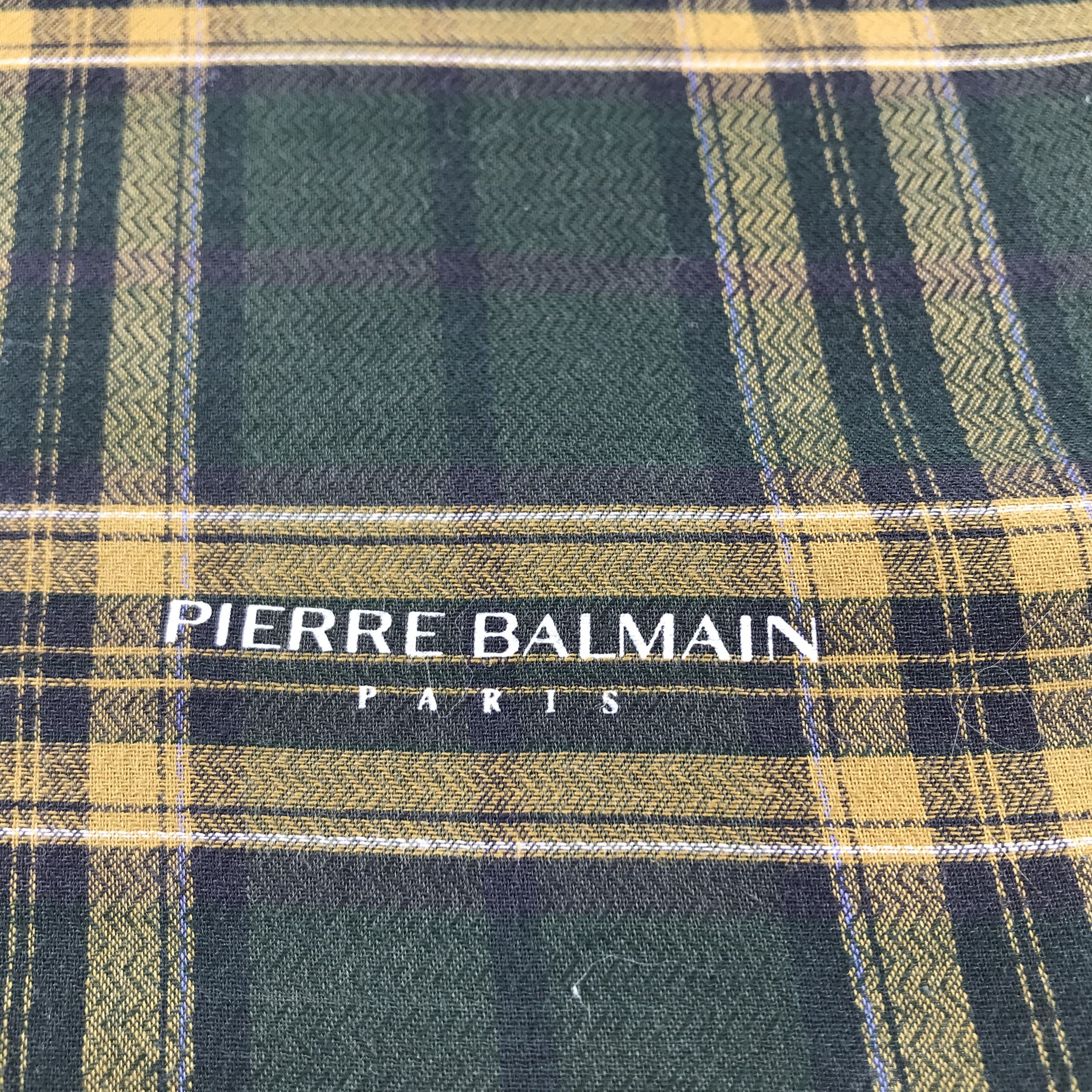 Vintage Pierre Balmain Tartan Handkerchief Neckerchief Bandana H352 Size ONE SIZE - 4 Thumbnail