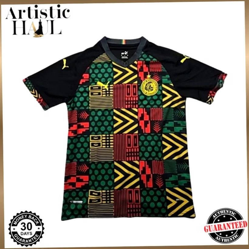 Puma Puma Men's Multi-Color Adinkra Soccer Jersey M V-Neck dryCELL Size US M / EU 48-50 / 2 - 2 Thumbnail