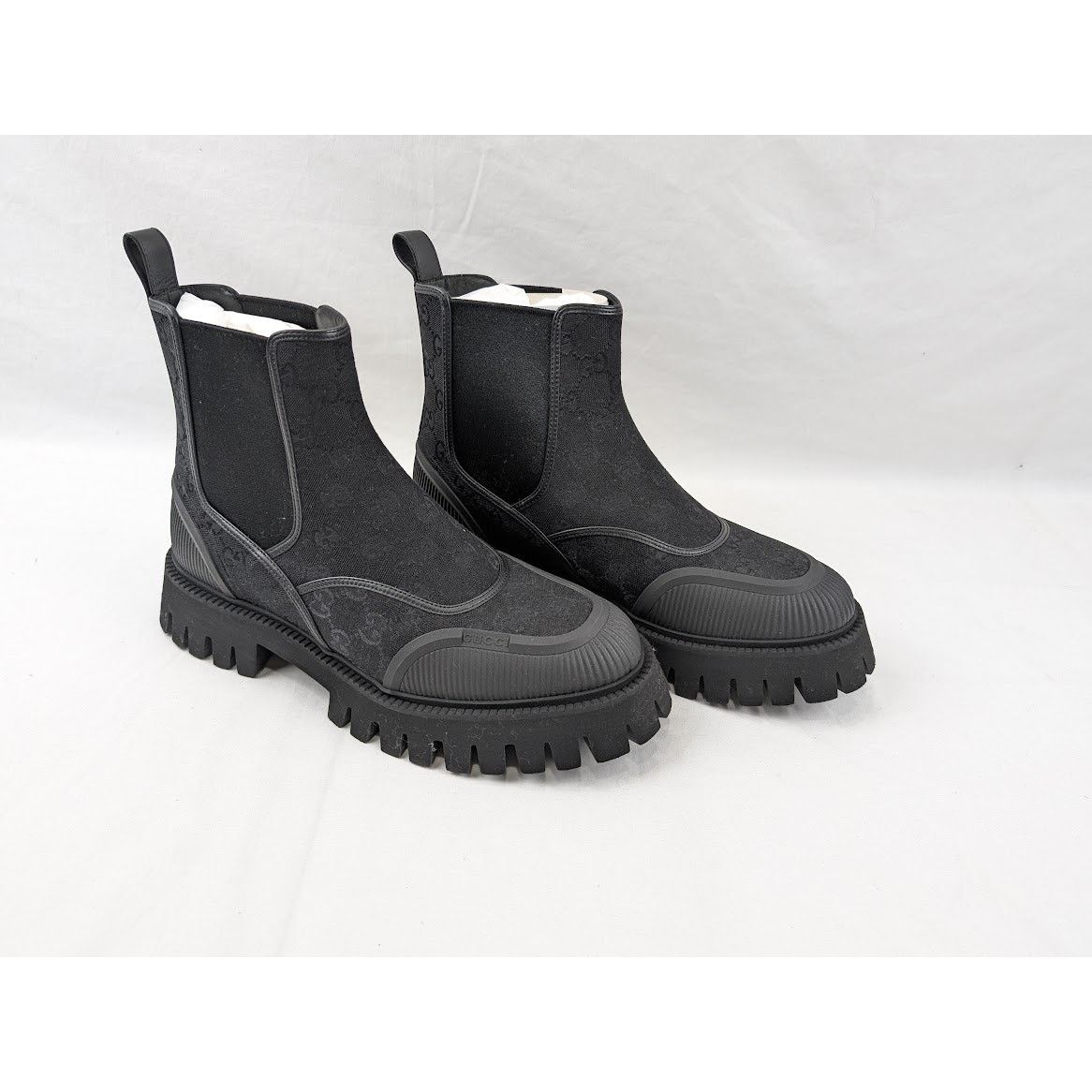 Gucci o1rshd1 New Canvas GG Boots in Black Size US 11.5 / EU 44-45 - 11 Thumbnail