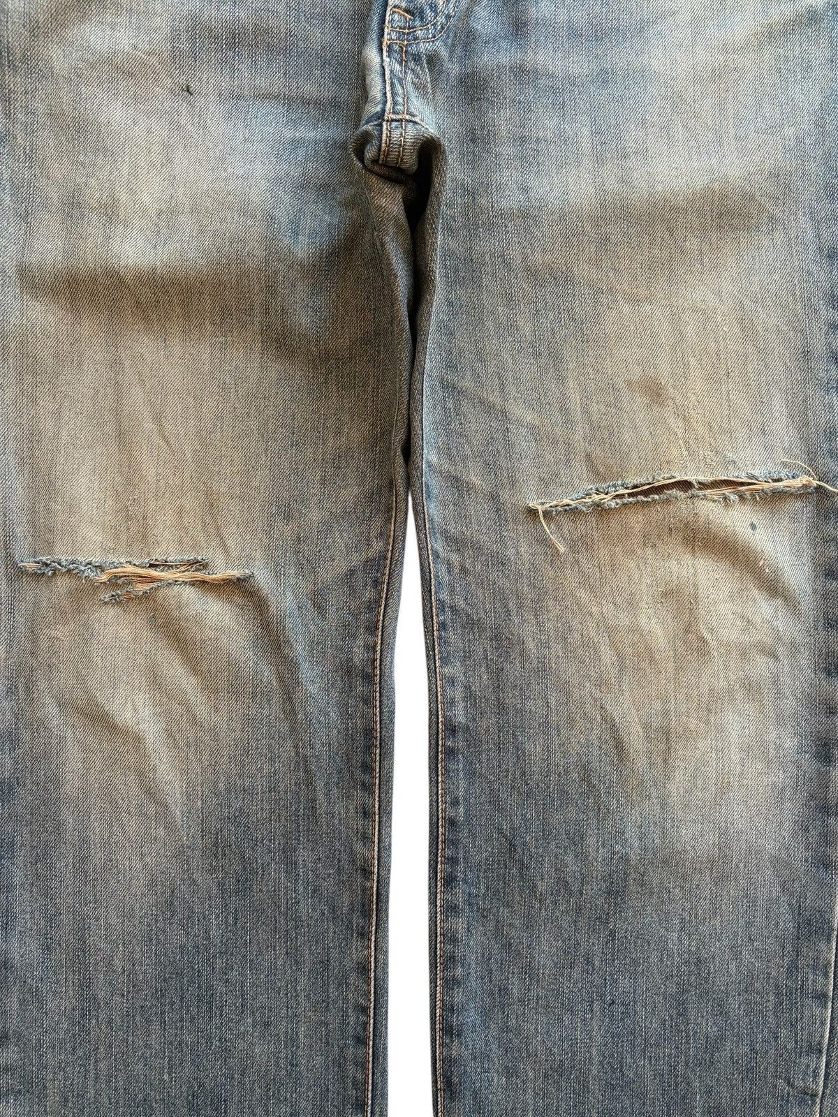 Edwin × Japanese Brand Vintage Edwin 403 Rusty Mud Wash Distressed Rip Loose Jean Size US 34 / EU 50 - 5 Thumbnail