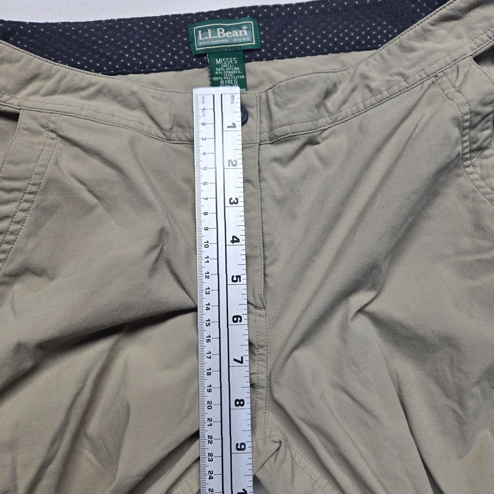 Vintage L.L. Bean Women's Nylon Capri Pants Hiking Fishing Windbreaker Fall Spring Summer Size 8 Khaki Size 30" / US 8 / IT 44 - 5 Thumbnail