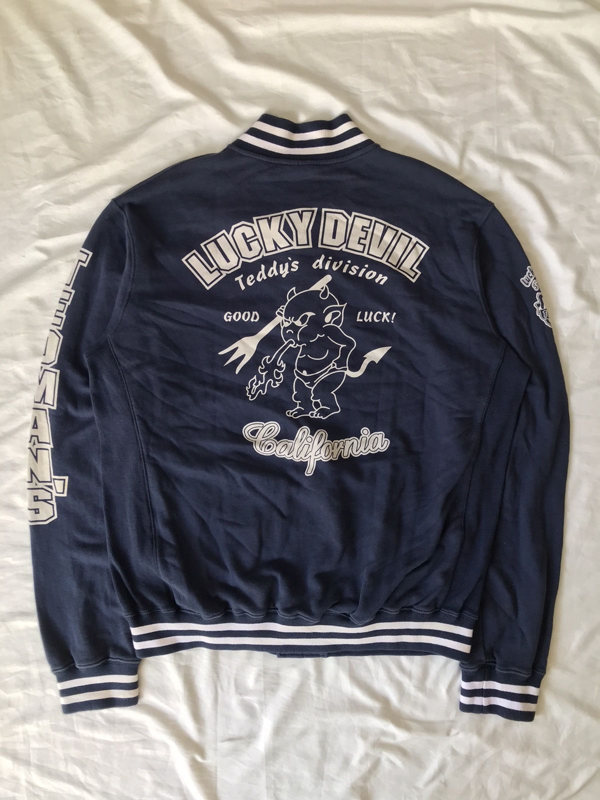 Tedman RARE Japanese Tedman Varsity Jacket Lucky Devil Military Size US XXL / EU 58 / 5 - 3 Thumbnail