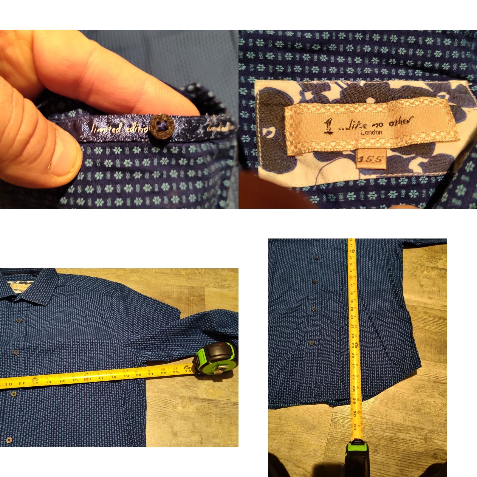 Other Limited Edition 1 Like No Other Blue Button-Up Shirt Men’s Size 15.5 Snowflake Pattern Casual Formal Size US M / EU 48-50 / 2 - 8 Thumbnail