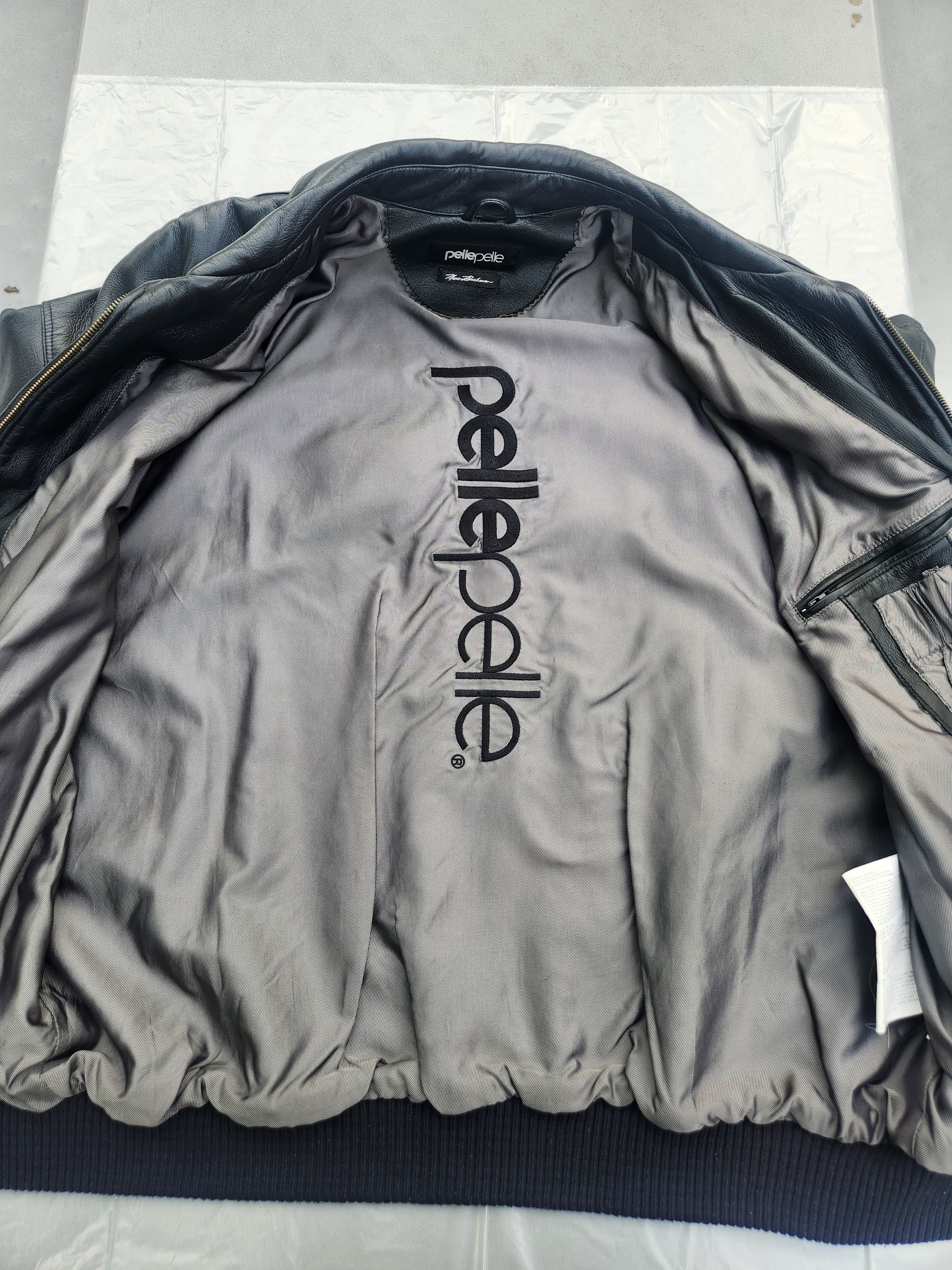 Pelle Pelle Pelle Pelle Black Leather Bomber Jacket Size 50 Size US L / EU 52-54 / 3 - 9 Thumbnail