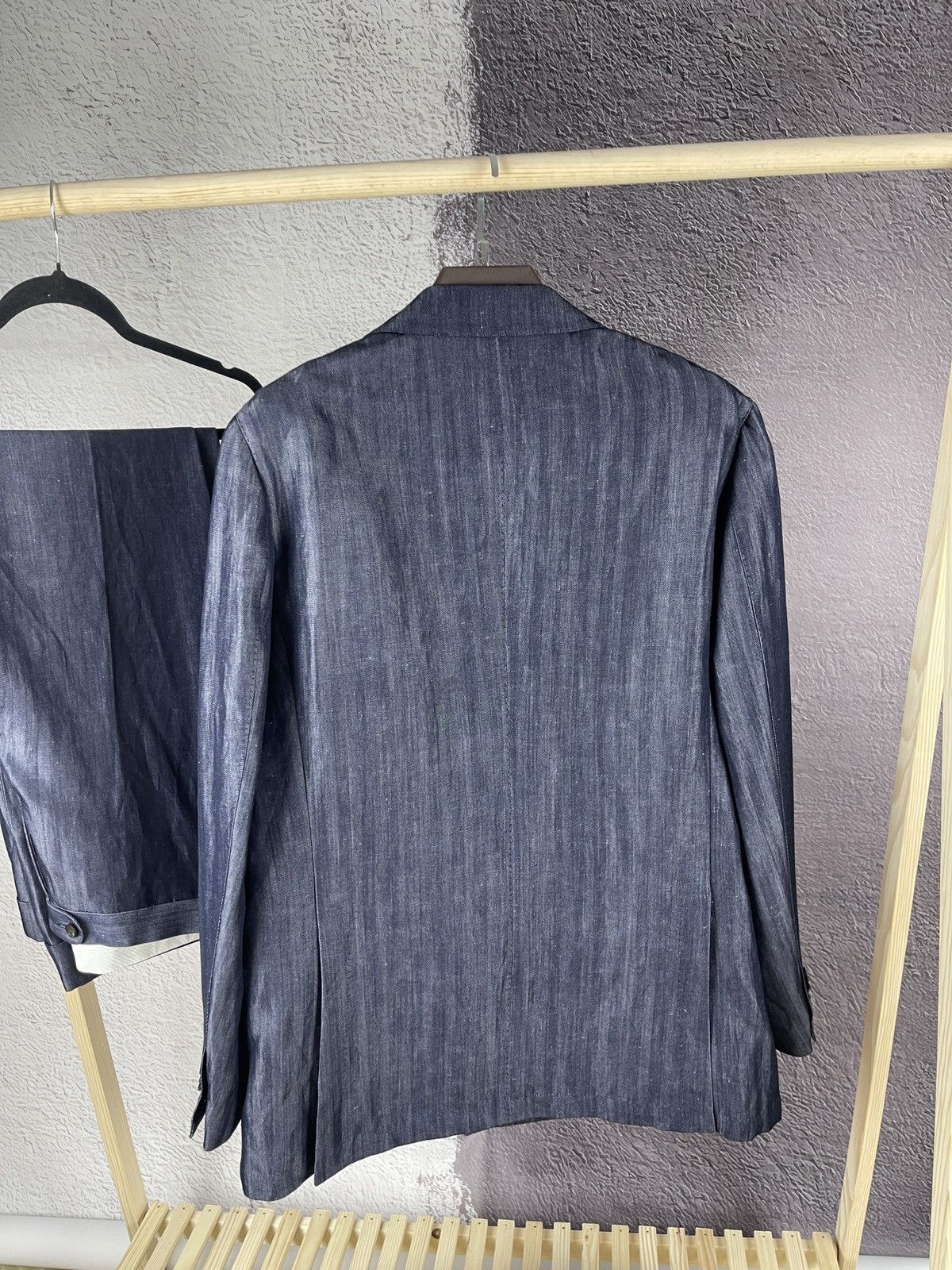 Suitsupply SUITSUPPLY Havana Low Double Breasted Slim / SOHO SA Suit Size 46R - 11 Thumbnail