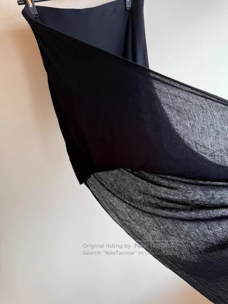 Helmut Lang Helmut Lang size M Made in USA Draped Asymmetric Modal Skir Size 25" / US 0 / IT 36 - 2 Thumbnail