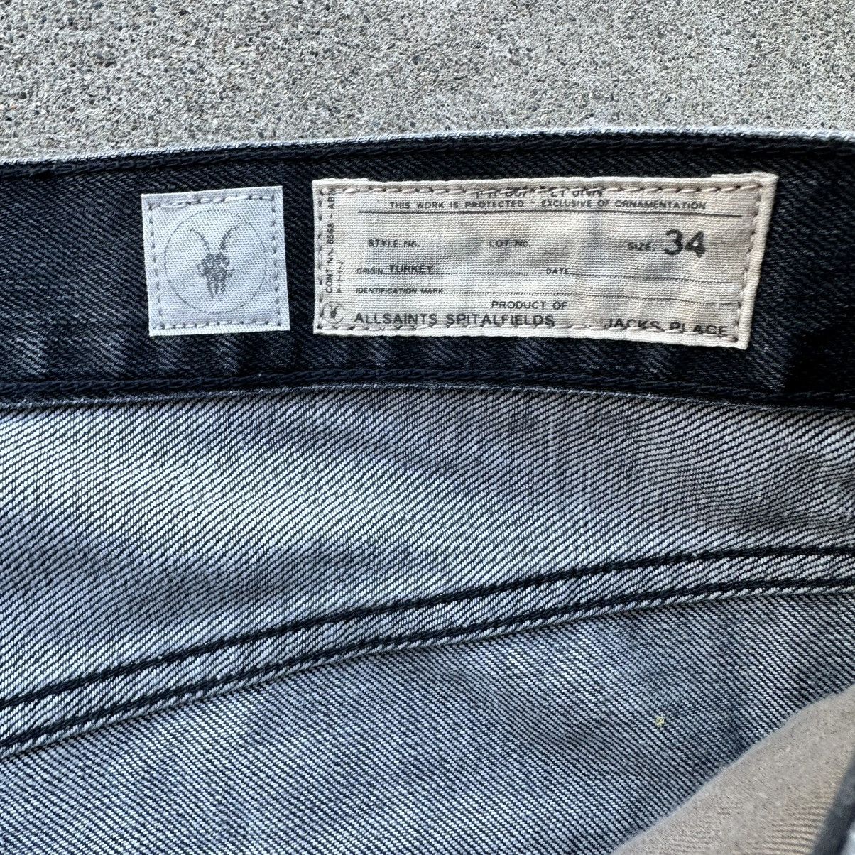 Allsaints Allsaints Jeans Men Size 34x32 Gray Slim Straight Denim Size US 34 / EU 50 - 3 Thumbnail