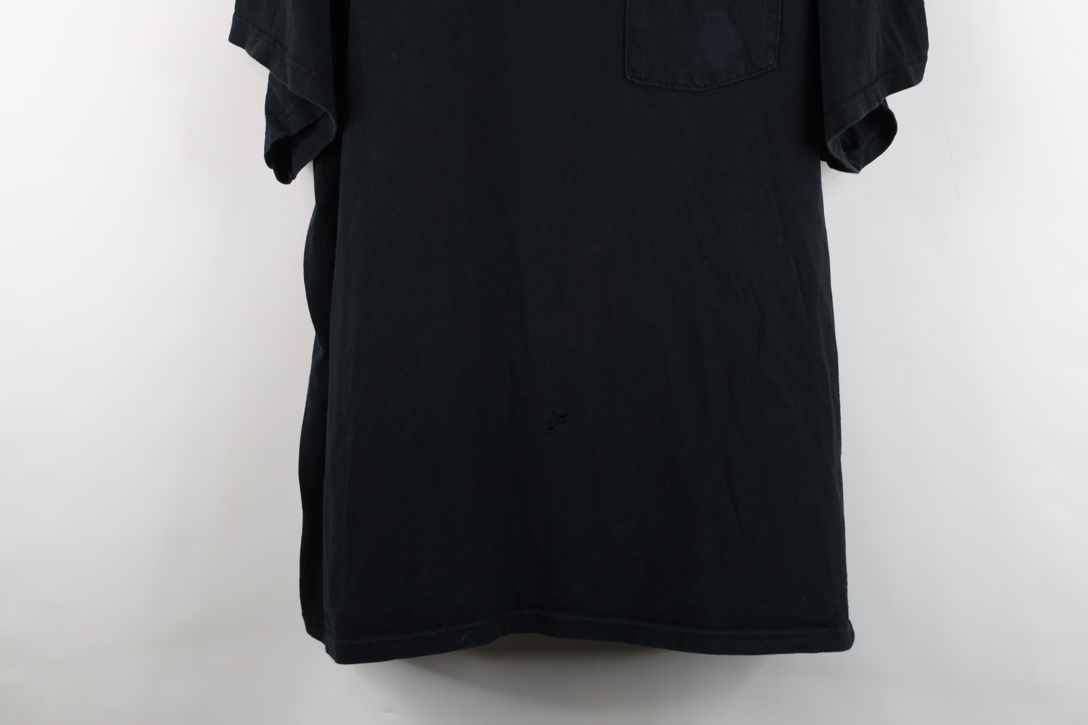 Vintage Vintage 90s Streetwear Blank Cotton Pocket T-Shirt Black Size US XXL / EU 58 / 5 - 3 Thumbnail