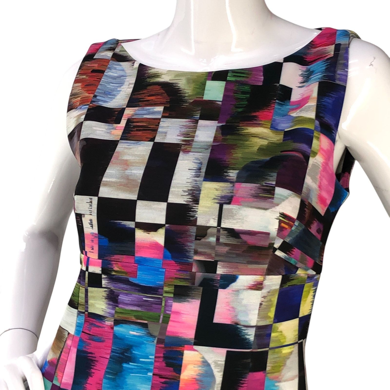 MILLY Milly Size 6 Dress Scuba Cubist Print Sheath Sleeveless USA Size M / US 6-8 / IT 42-44 - 2 Thumbnail