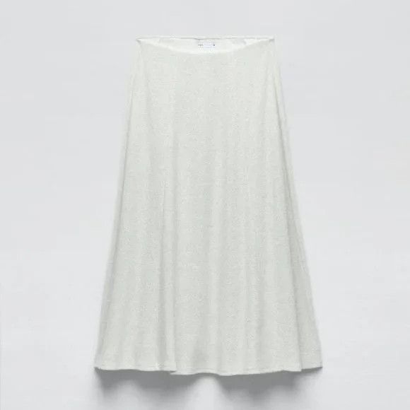 Zara Zara Silver Knit Metallic Thread Sleeveless Top & Maxi Skir Size S / US 4 / IT 40 - 10 Thumbnail