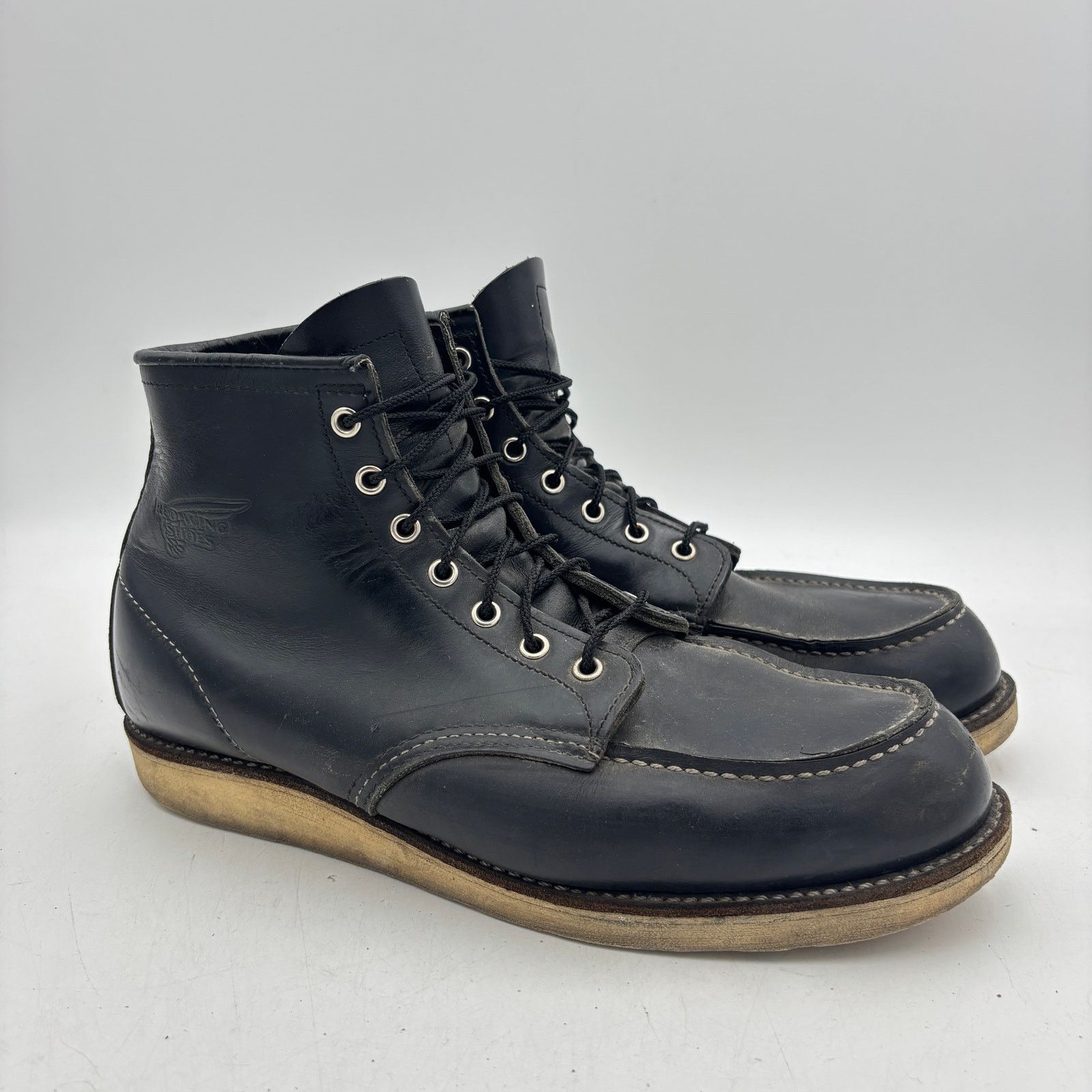 Leather × Red Wing Vintage 90s Red Wing USA 8179 moc toe s | Grailed