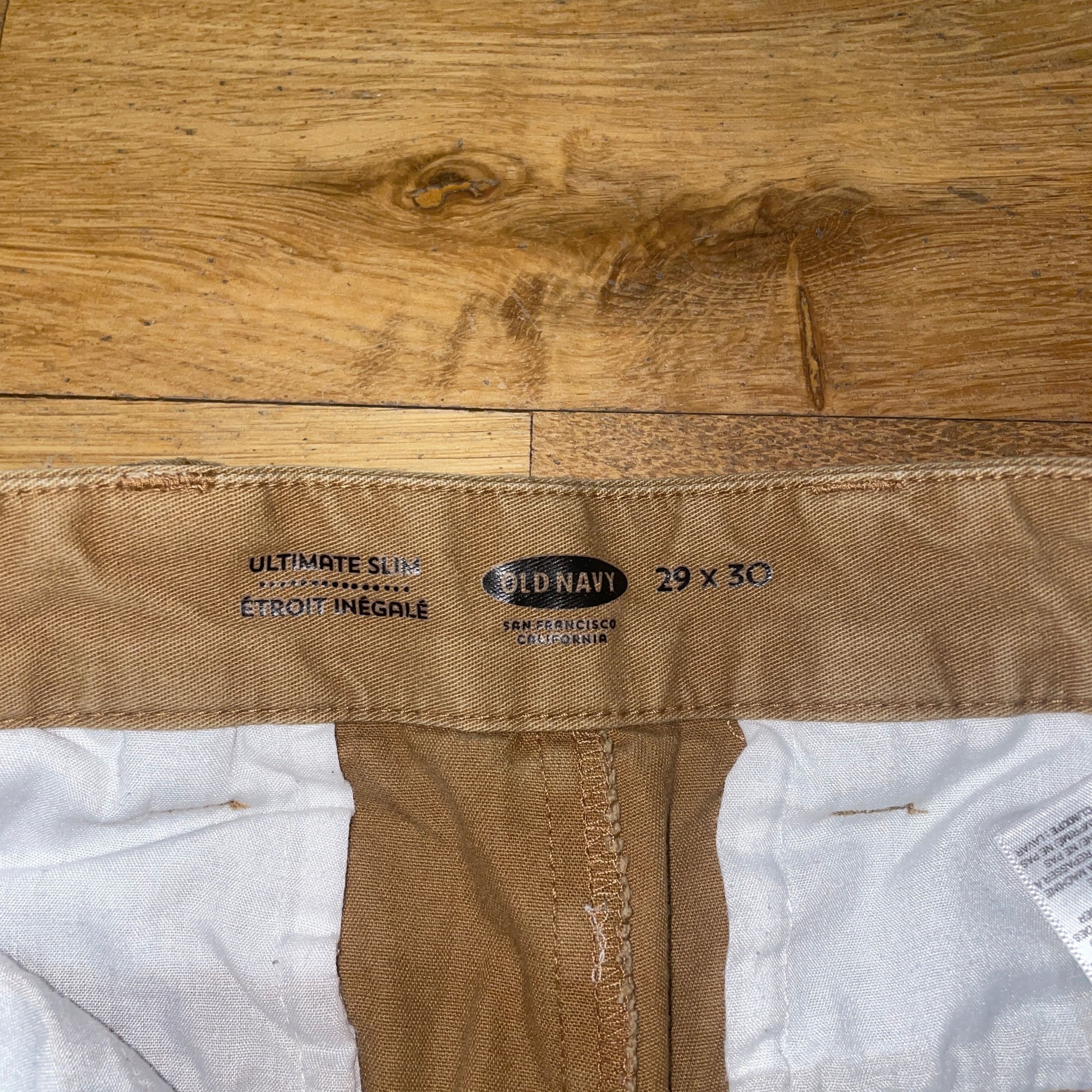 Old Navy × Vintage OLD NAVY MEN'S FASHIONABLE CHINO TROUSERS SLIM W 29 L 30 Size US 29 - 2 Thumbnail
