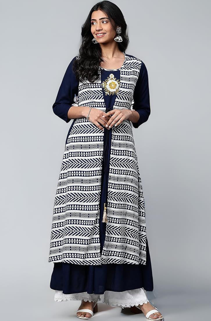 Other New Cotton double part Printed Partywear Anarkali Women Size XXL / US 16-18 / IT 52-54 - 1 Thumbnail