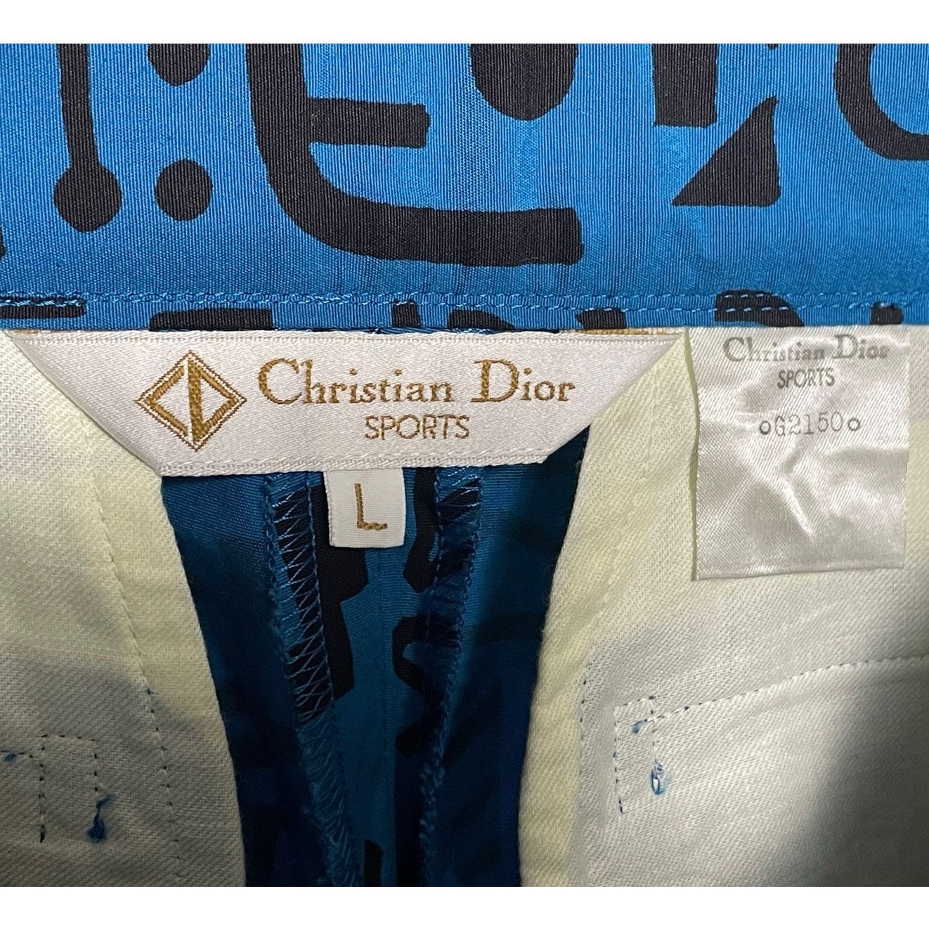 Dior Vintage Christian Dior Sports Blue Geometric Pattern Shorts Size 25" / US 0 / IT 36 - 4 Thumbnail