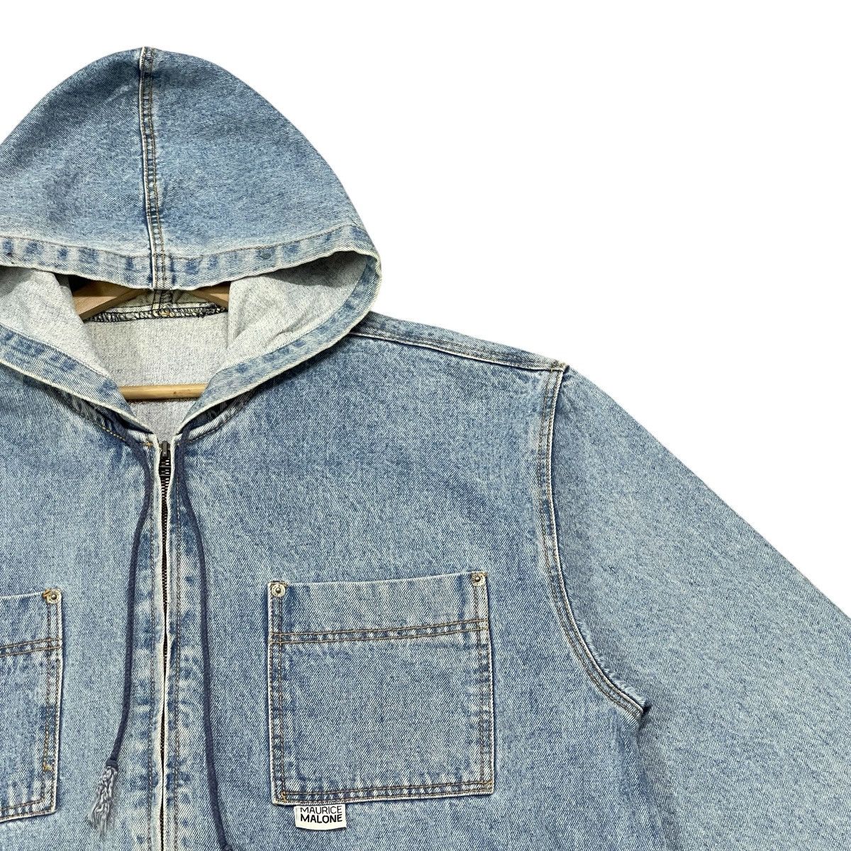 Carhartt Vintage Y2k Maurice Malone Denim Hooded Chore Jacket Hip Hop Size US XL / EU 56 / 4 - 2 Thumbnail