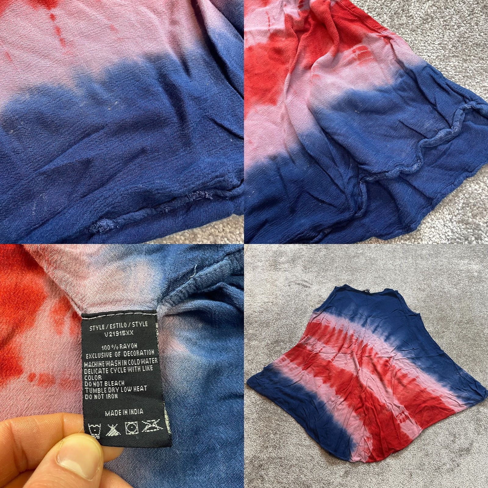 Rivieras Riviera Sun Tank Dress Womens 3X Blue Red Striped Casual Midi Sleeveless V-Neck Pullover Tunic? Size XXL / US 16-18 / IT 52-54 - 9 Thumbnail