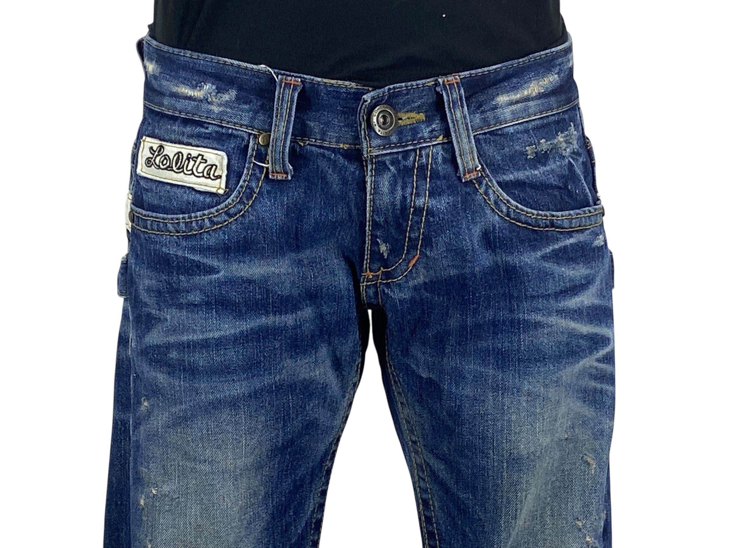 Japanese Brand Lolita Bootcut Denim Flare Jeans Japanese Embellish Jeans Size 27" / US 4 / IT 40 - 3 Thumbnail