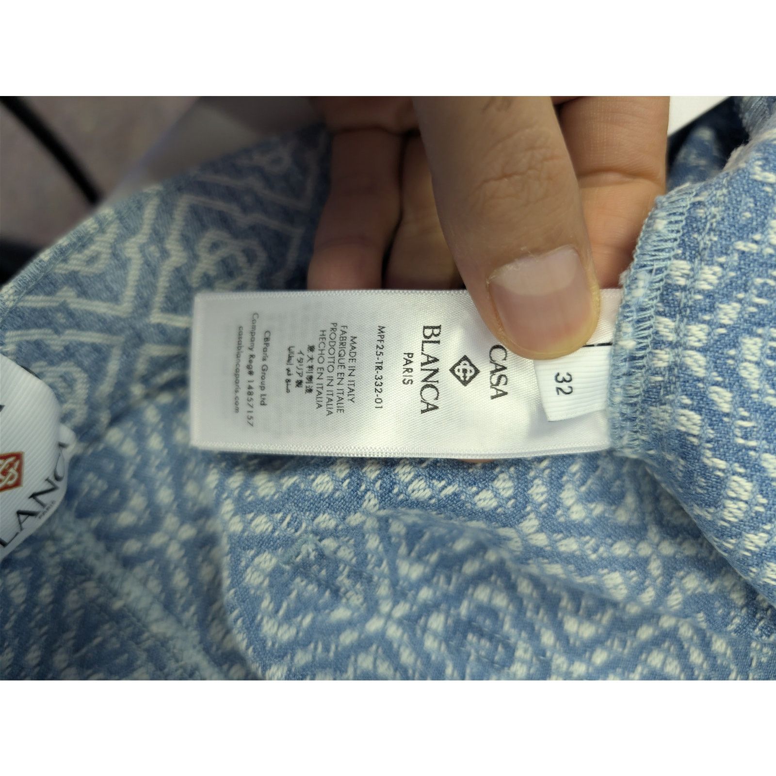 Casablanca o1rshd1 Denim Relaxed Monogram Denim Shorts in Washed Blue Size US 32 / EU 48 - 14 Thumbnail