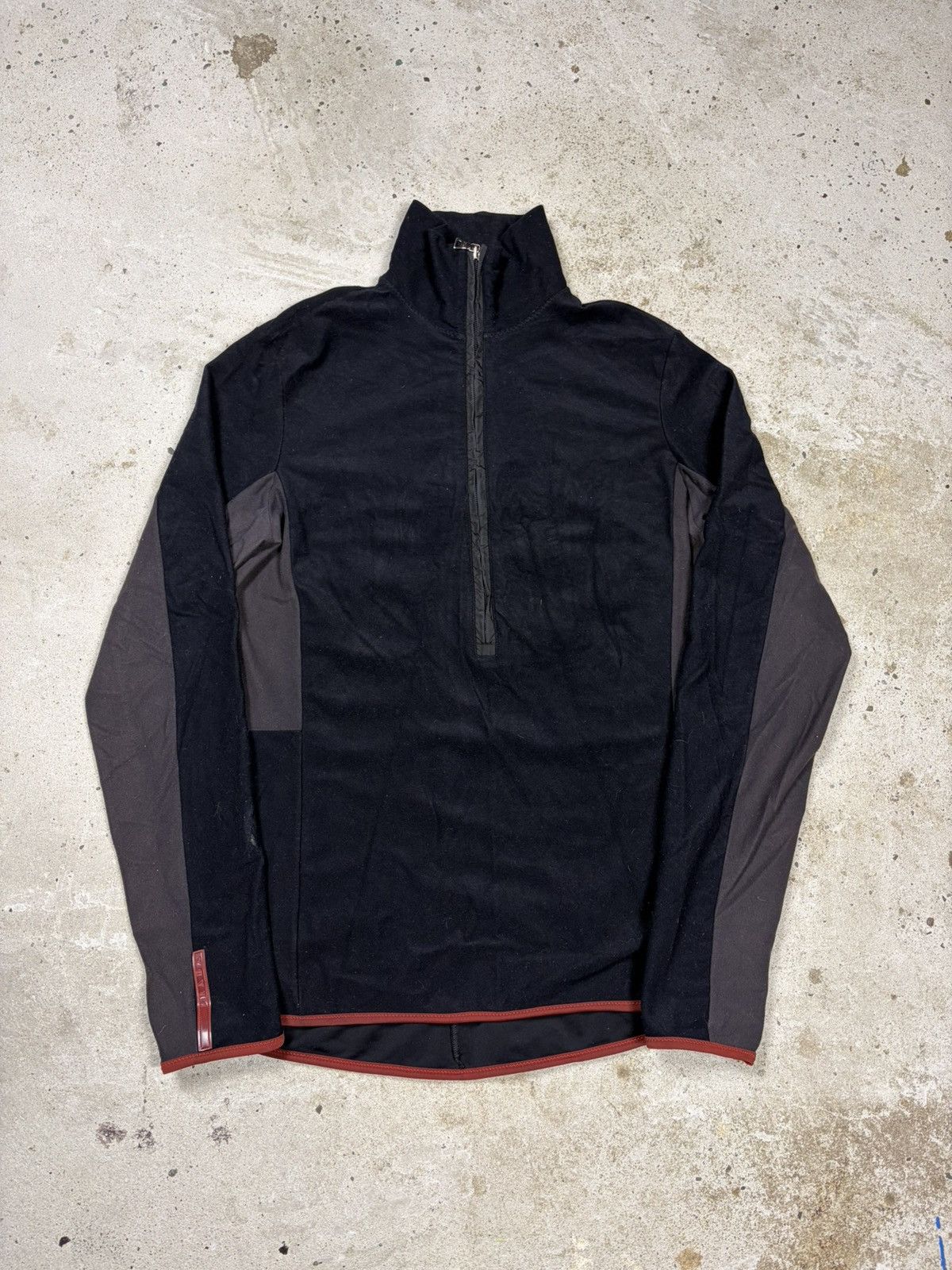 Prada Vintage 2000s Prada Linea Rossa Red Tab Half Zip Fleece Size S / US 4 / IT 40 - 1 Thumbnail