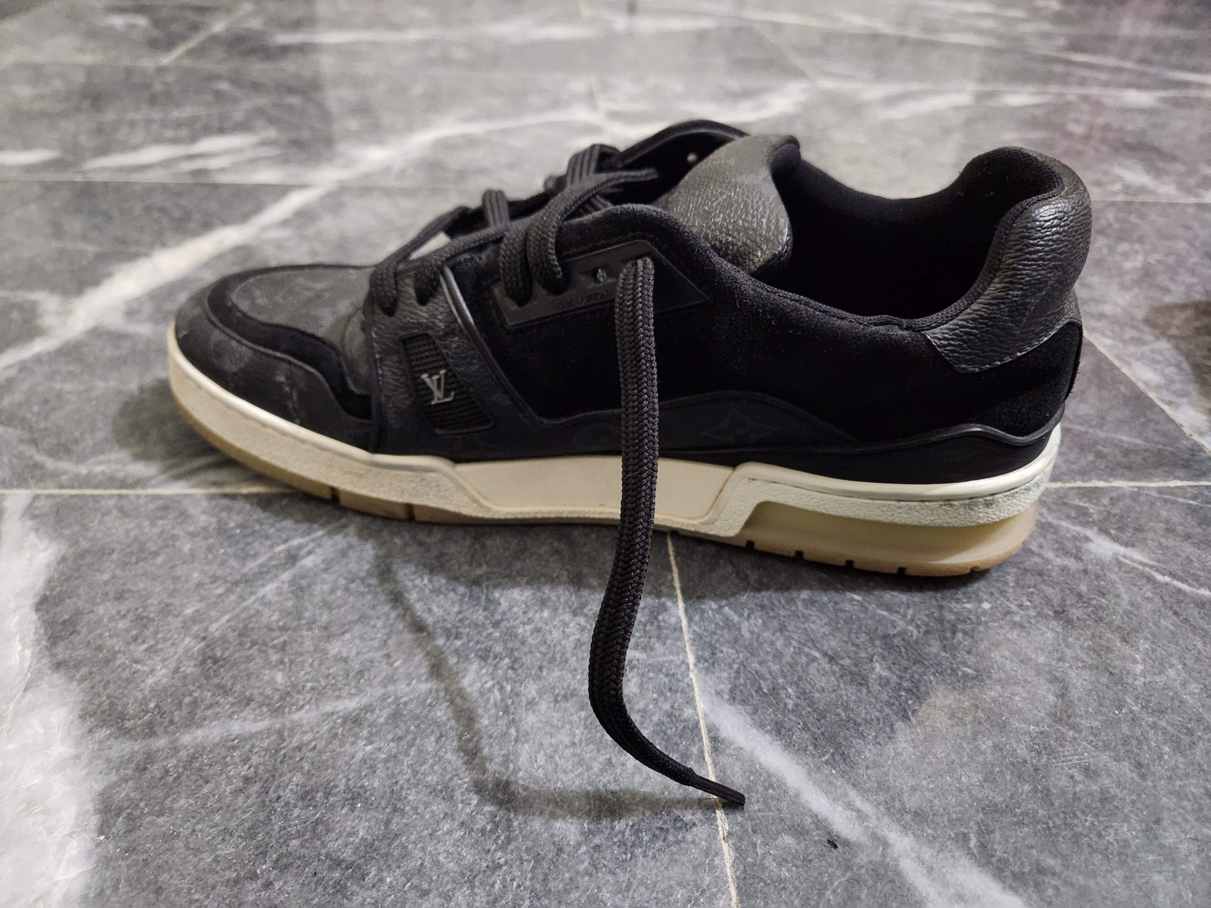 Louis Vuitton Louis Vuitton LV Trainer Sneakers – Black (Monogram Sole) Size US 8.5 / EU 41-42 - 3 Thumbnail