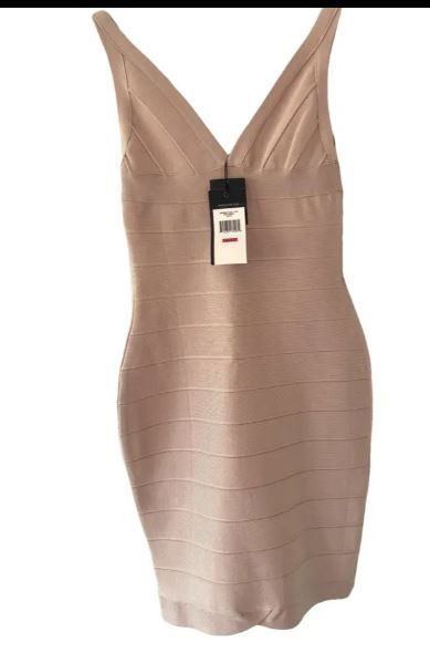 image of Herve Leger New Dress Size.m in Beige, Women's (Size Medium)