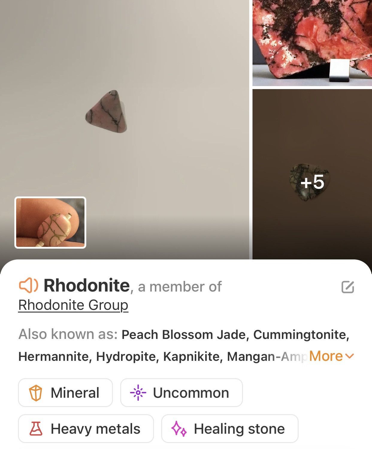 Handmade Handcrafted elegant rose quartz rhodonite pendant necklace Size ONE SIZE - 9 Thumbnail