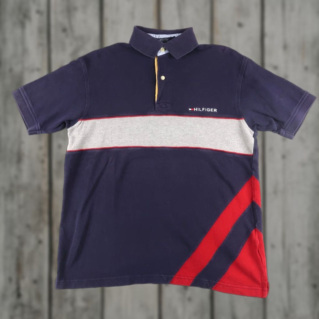 Tommy Hilfiger VINTAGE Tommy Hilfiger Striped Rugby Polo Shirt Men’s S Collar Shirt Blue Short Sleeve Size US S / EU 44-46 / 1 - 1 Thumbnail