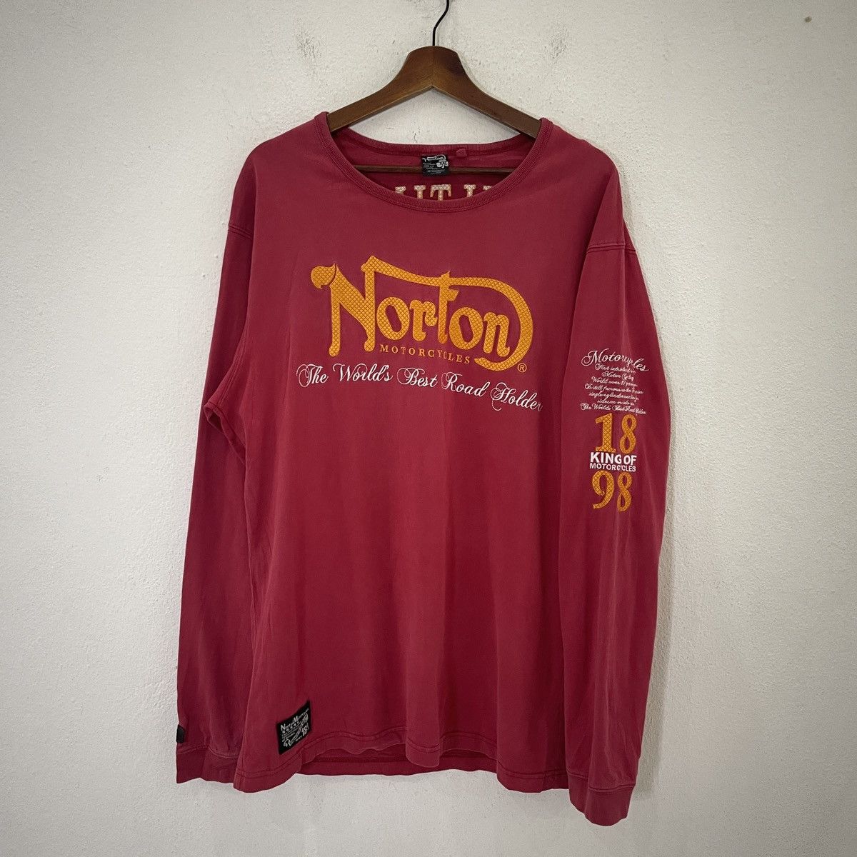 Norton Vintage Norton Motorcycles Embroidered Big Logo Tee Size US M / EU 48-50 / 2 - 7 Thumbnail